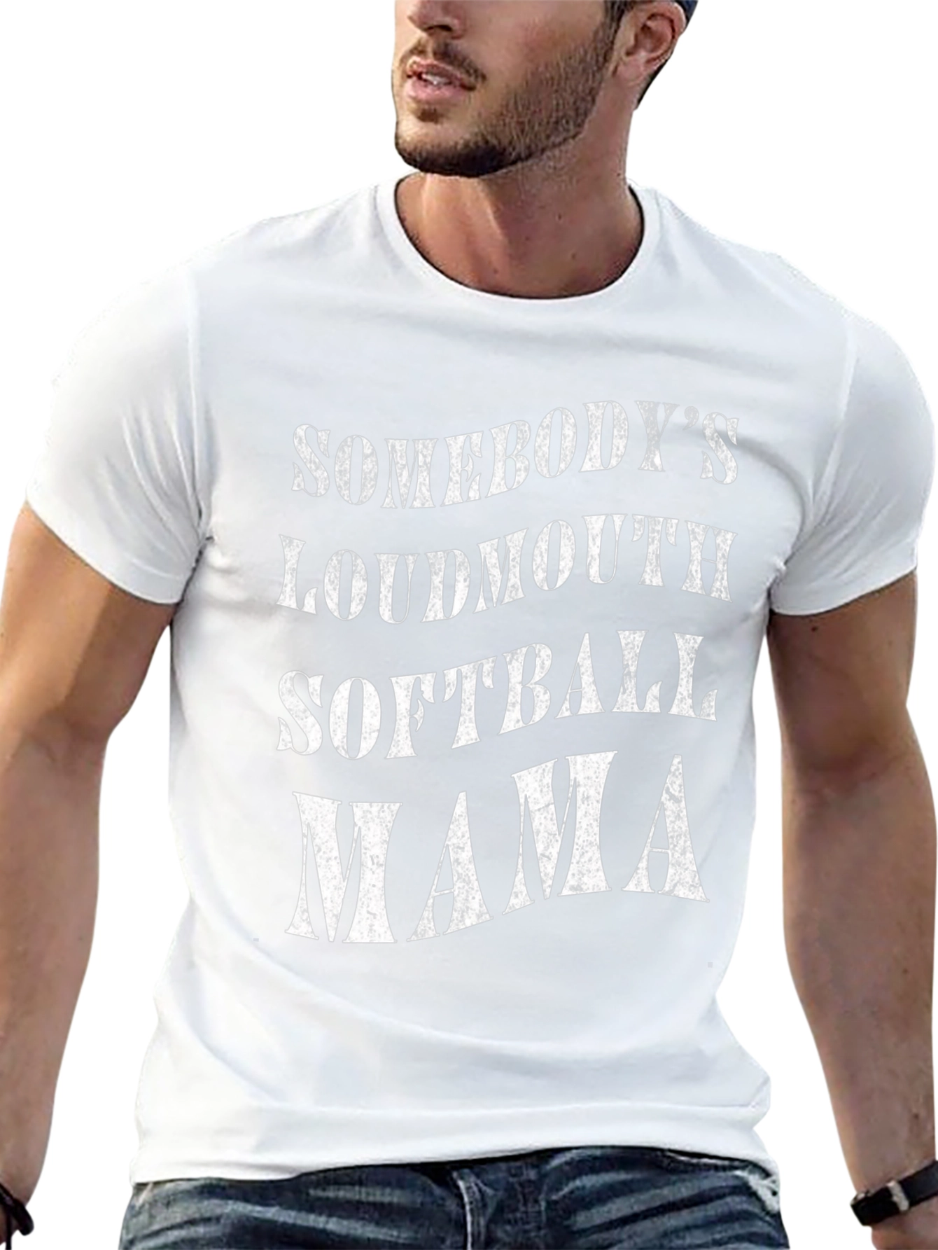 Somebodys Loudmouth Softball Mama Graphic Tee