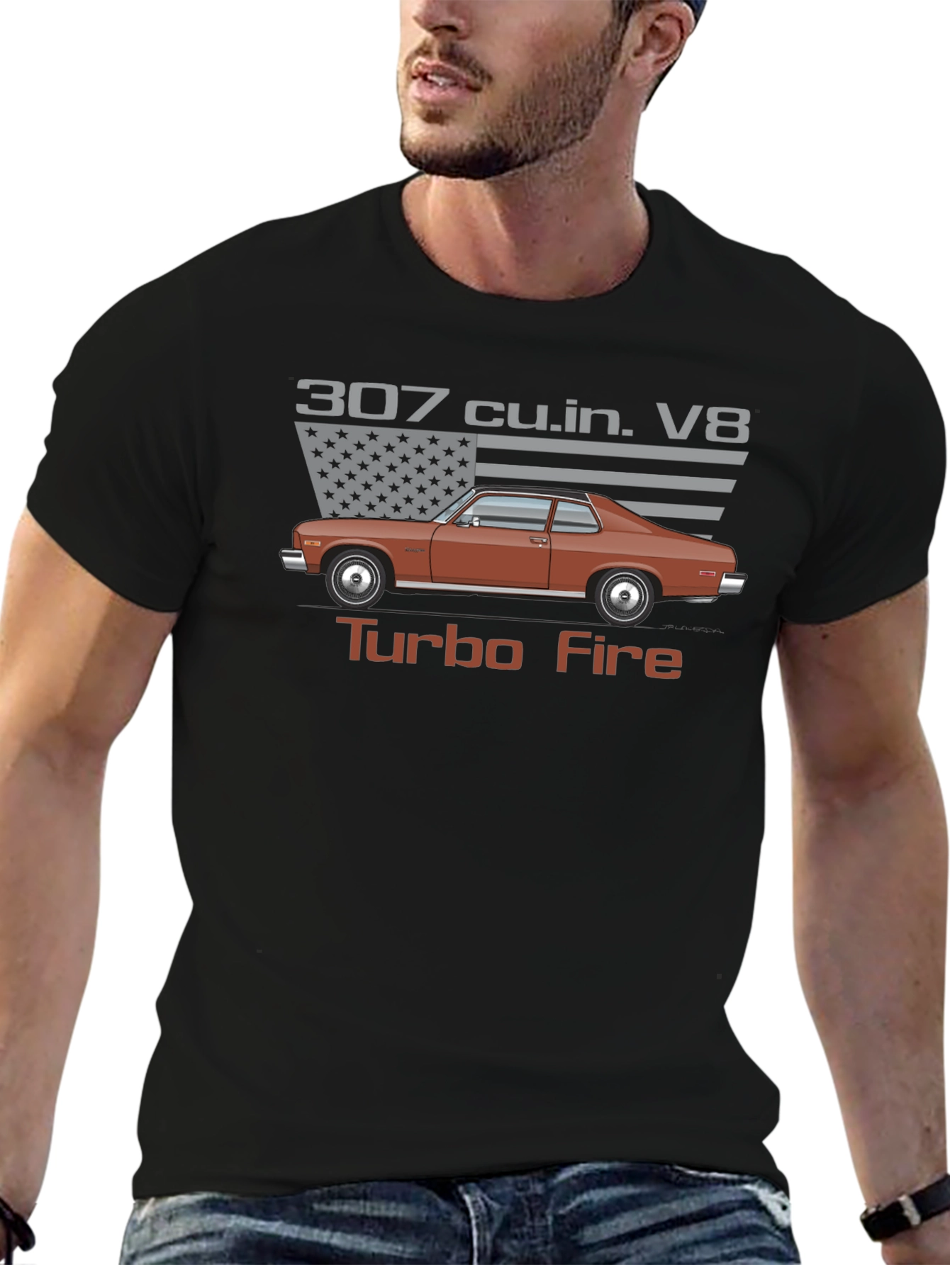 307 Turbo Fire V8 Classic Car T-Shirt