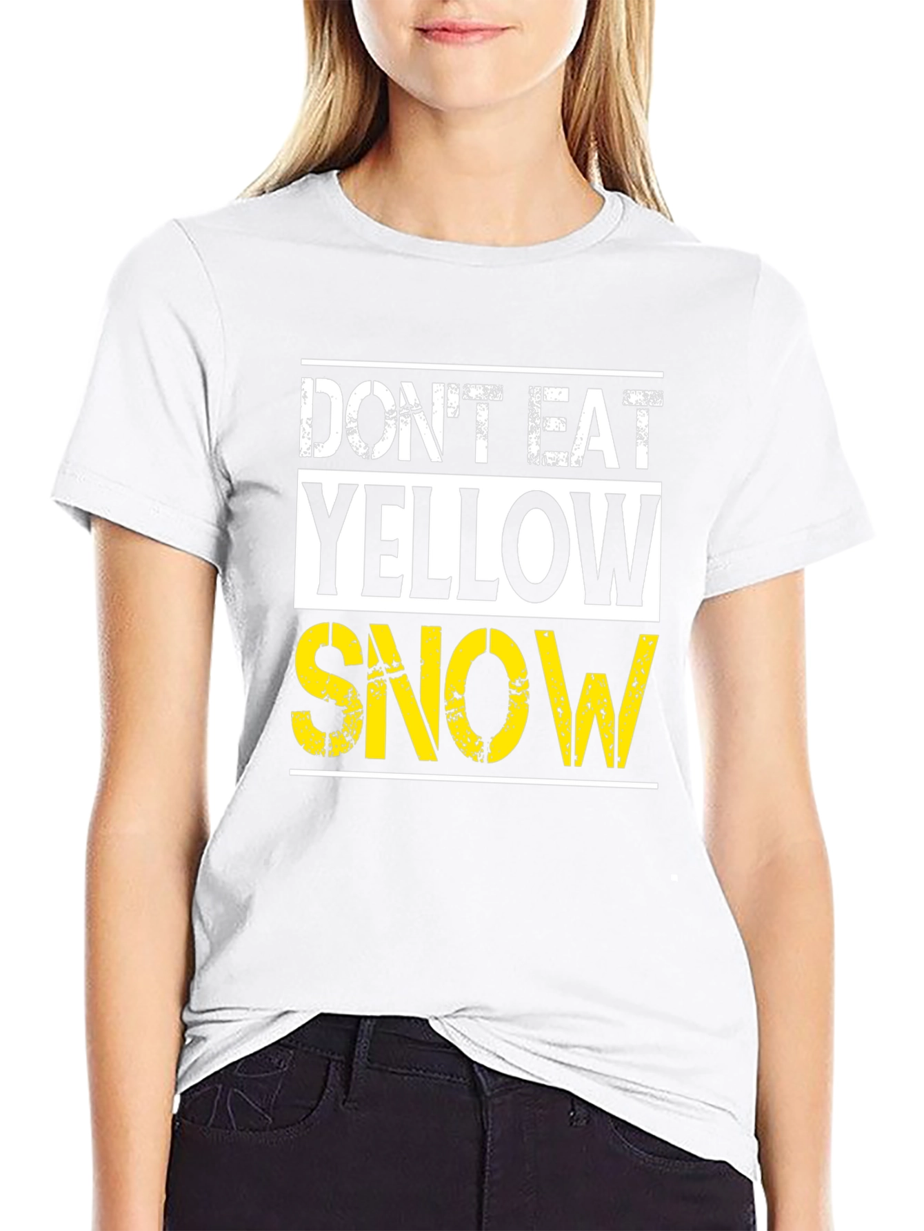 Dont Eat Yellow Snow Graphic Tee - Black
