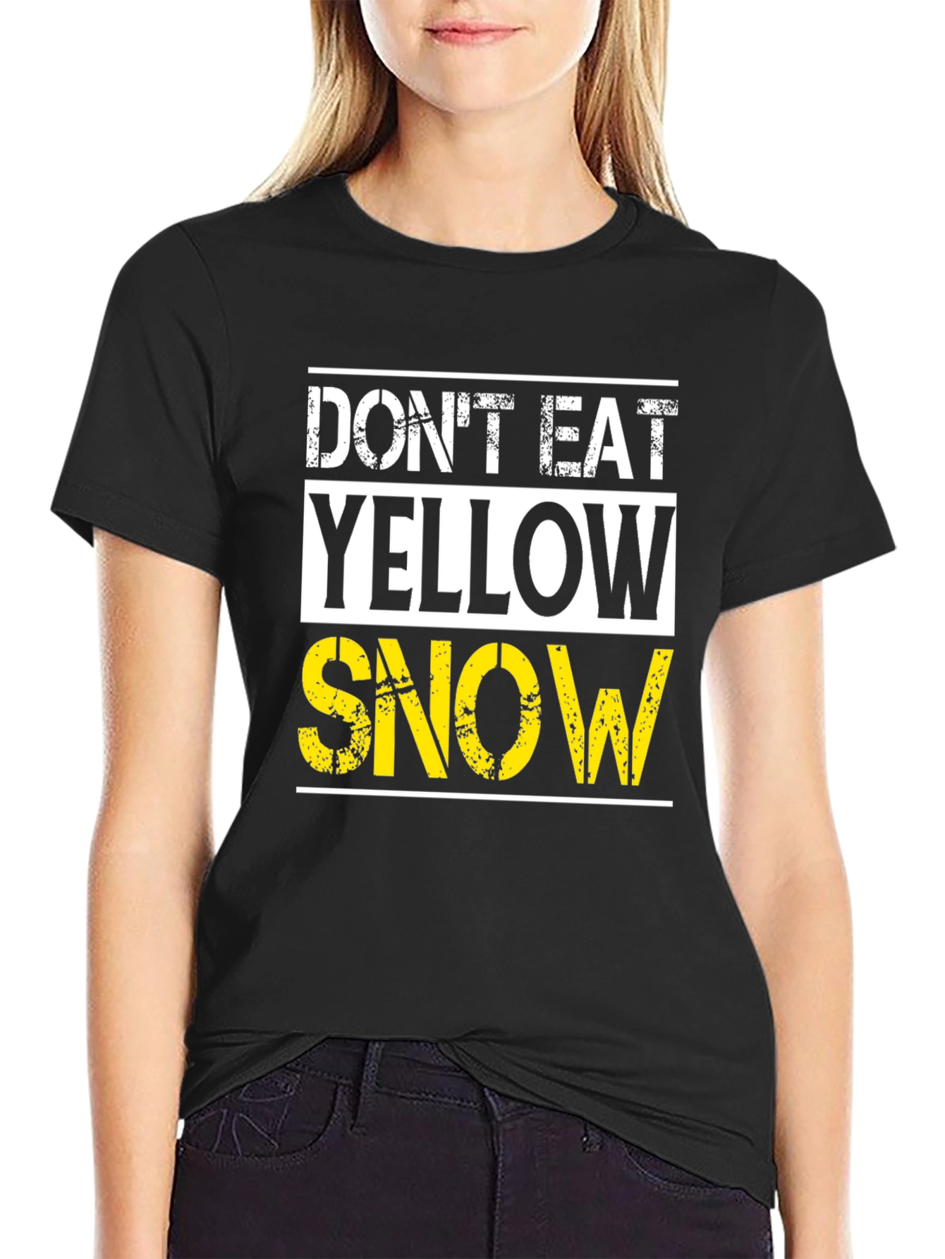 Dont Eat Yellow Snow Graphic Tee - Black