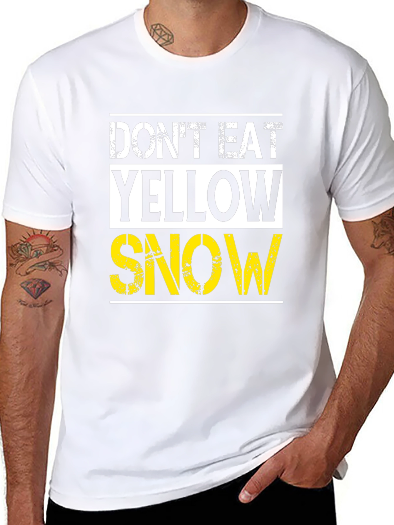 Dont Eat Yellow Snow Graphic Tee - Black