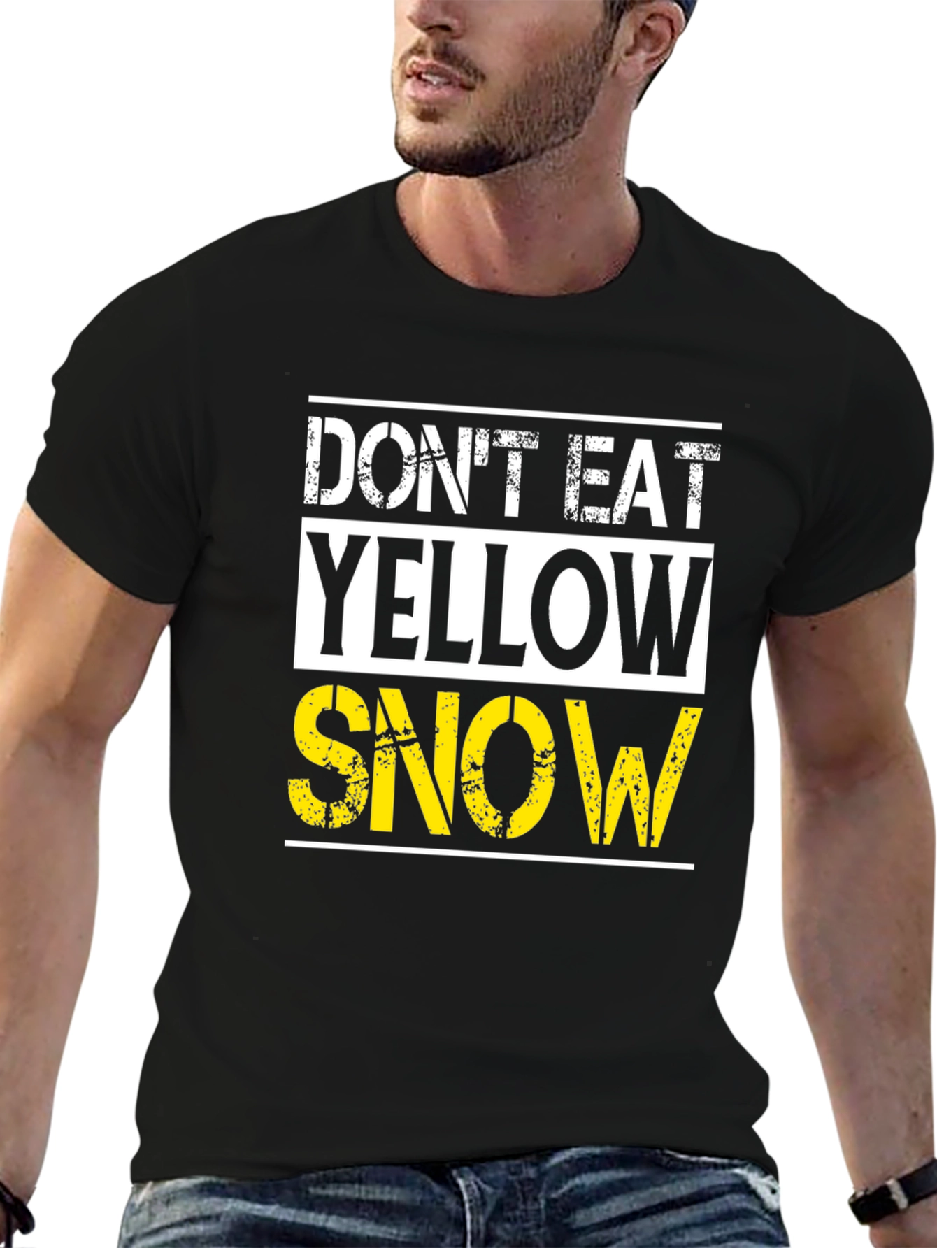 Dont Eat Yellow Snow Graphic Tee - Black