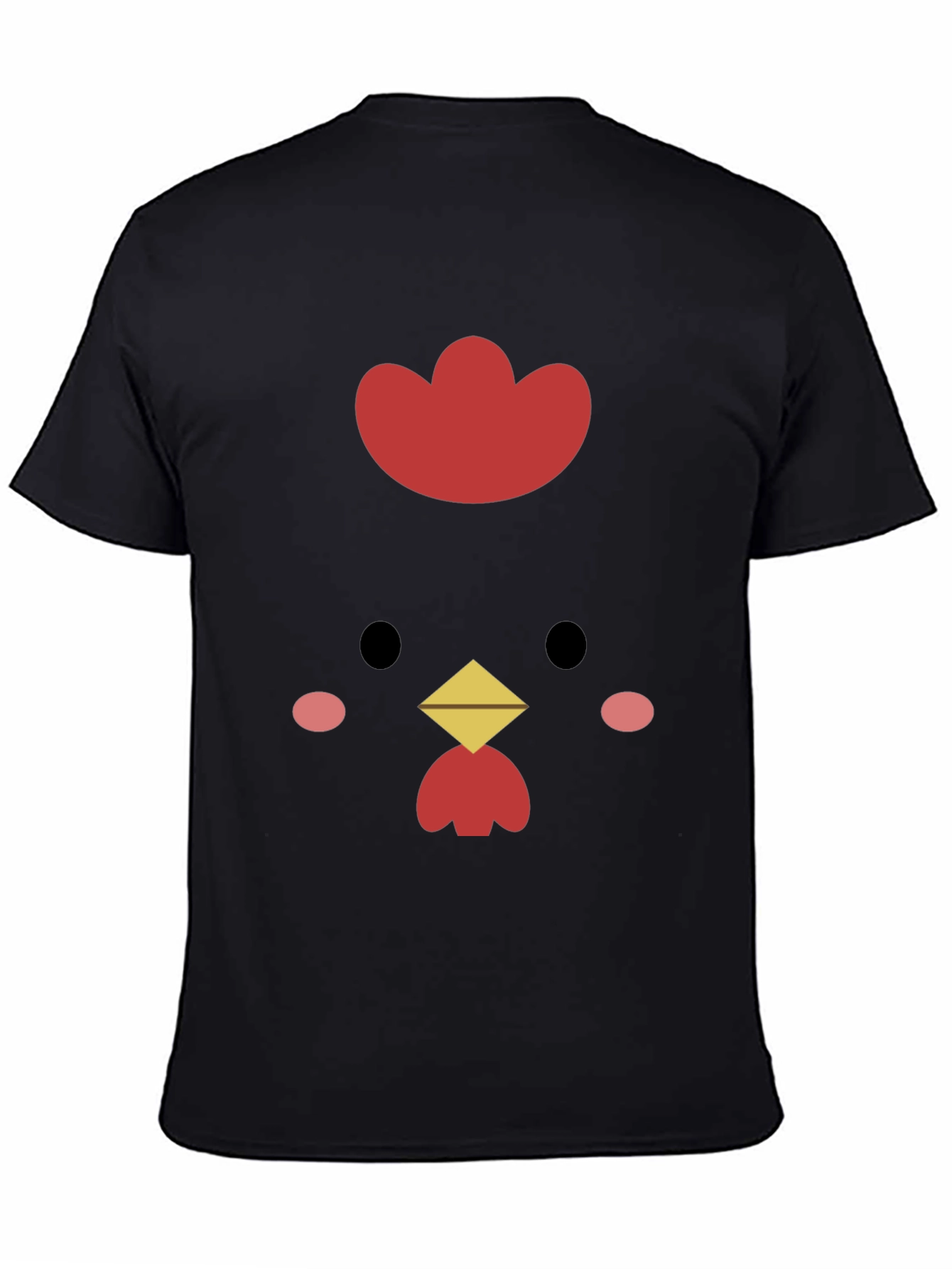 Cute Chicken Graphic Tee - Black