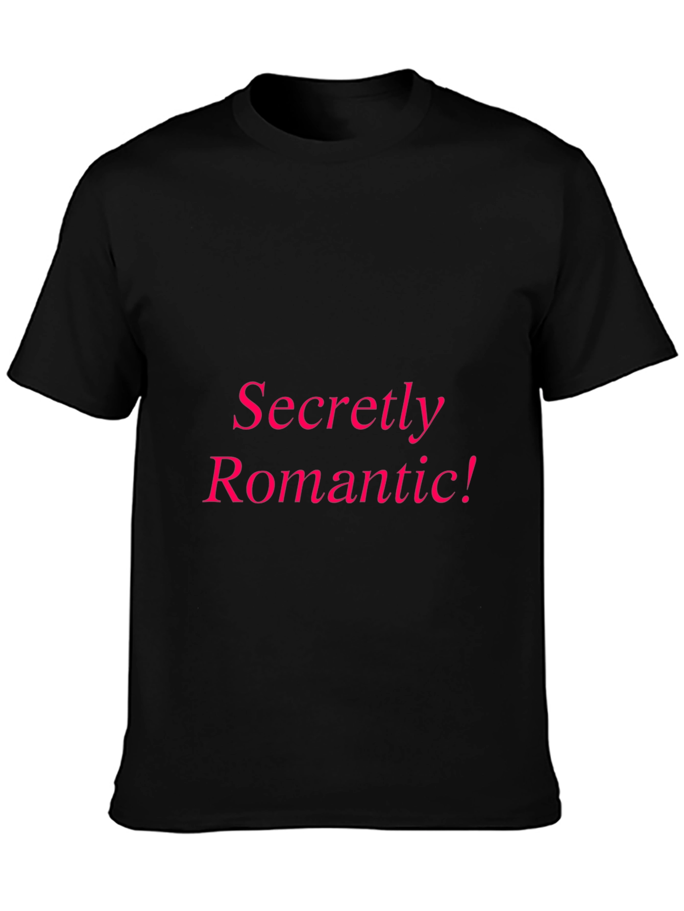Secretly Romantic Black T-Shirt