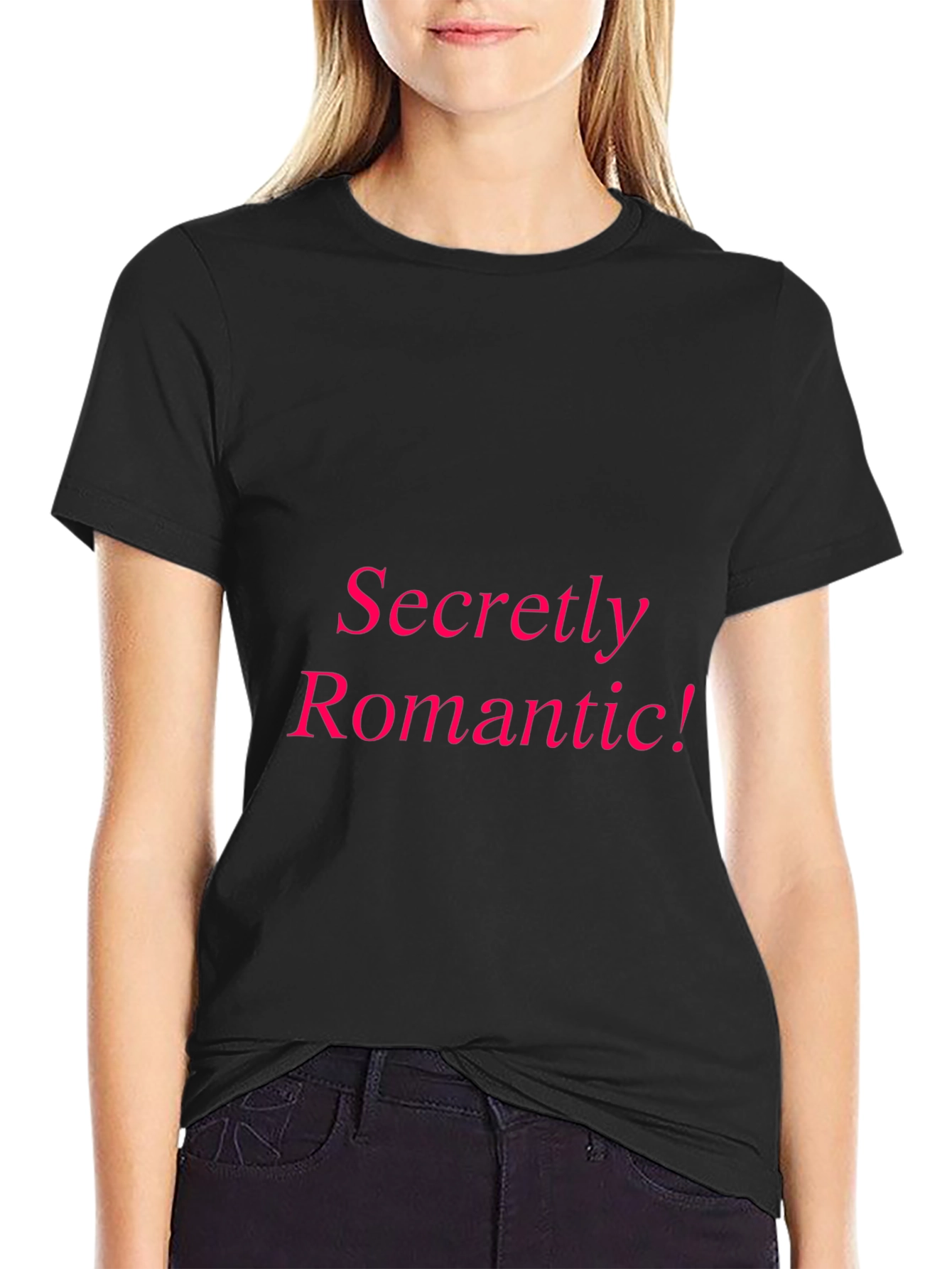 Secretly Romantic Black T-Shirt