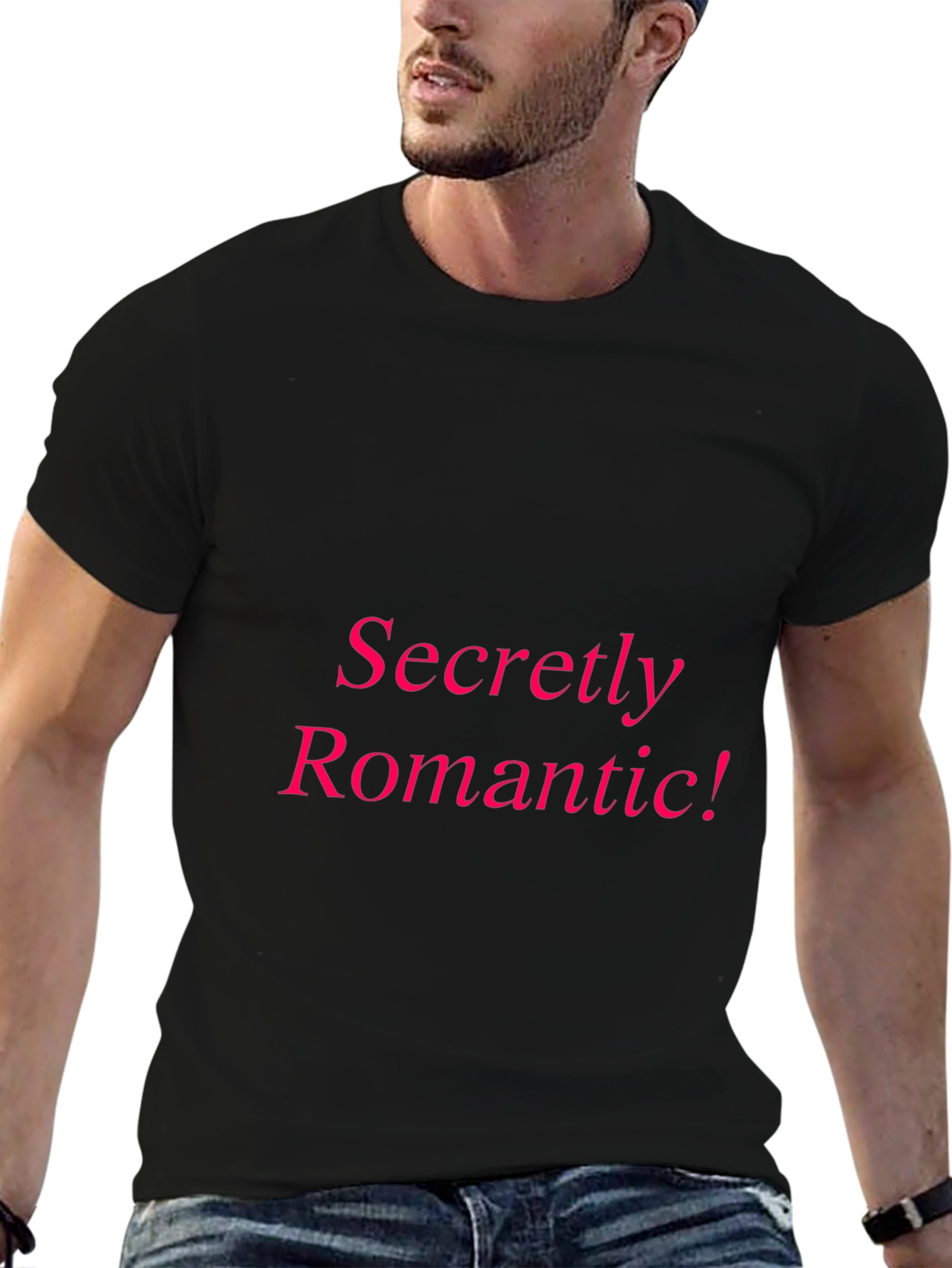 Secretly Romantic Black T-Shirt
