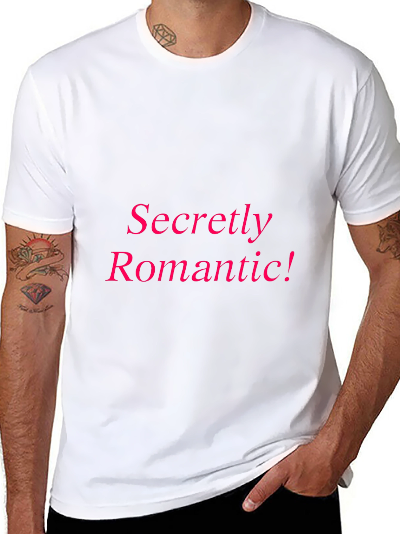 Secretly Romantic Black T-Shirt