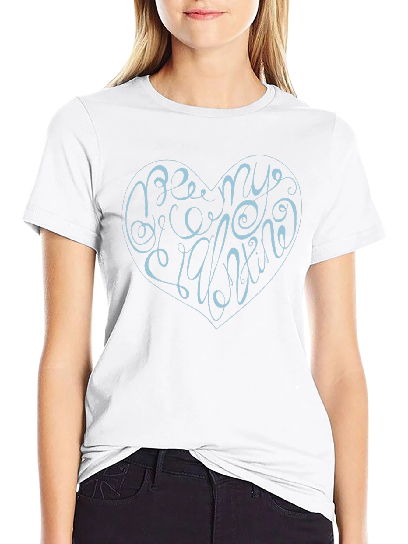 Be My Valentine Graphic T-Shirt - Heart Design