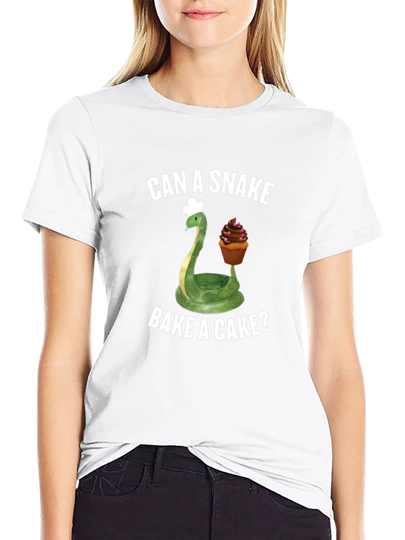 Can A Snake Bake A Cake? Funny T-Shirt