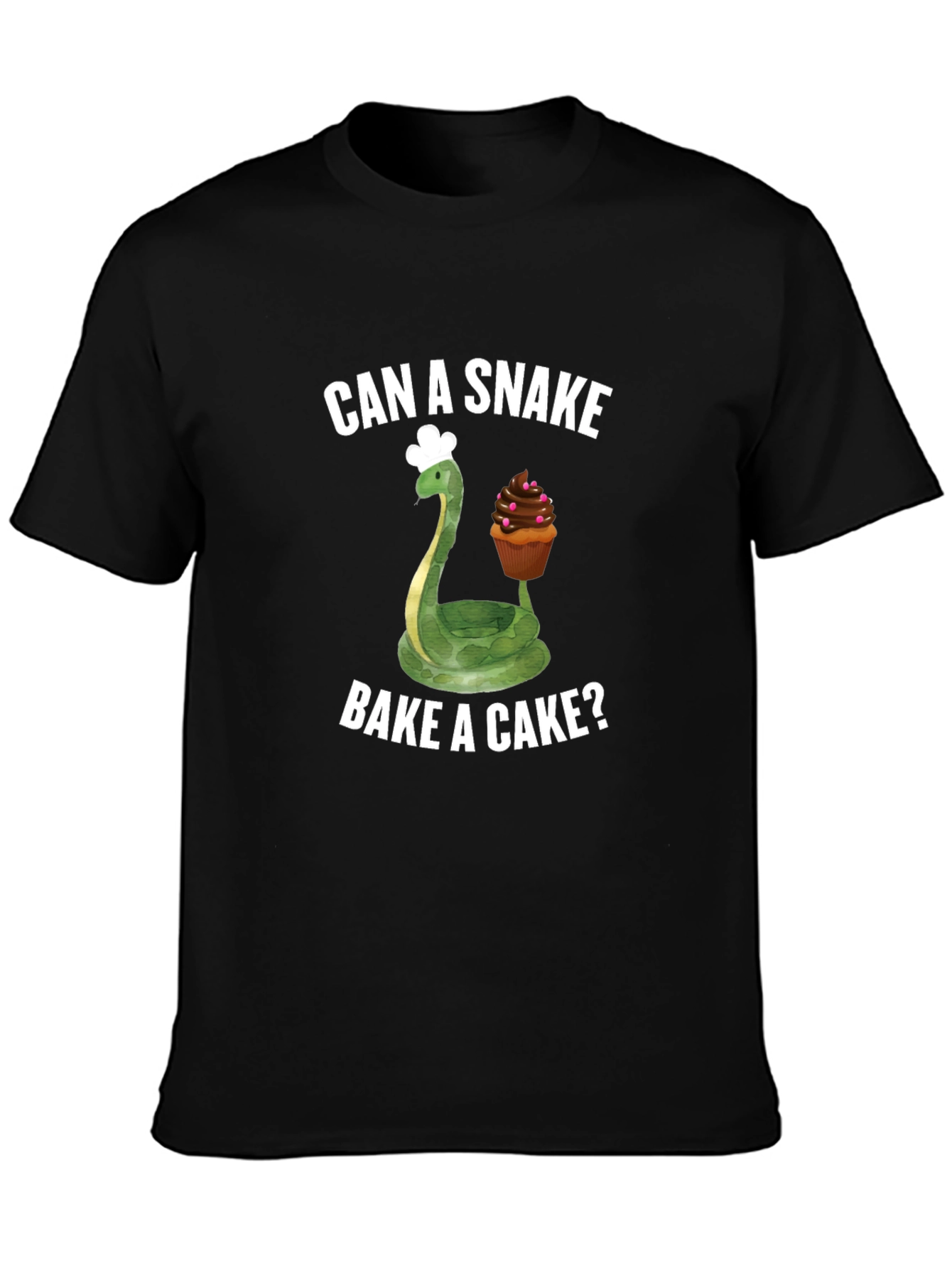 Can A Snake Bake A Cake? Funny T-Shirt