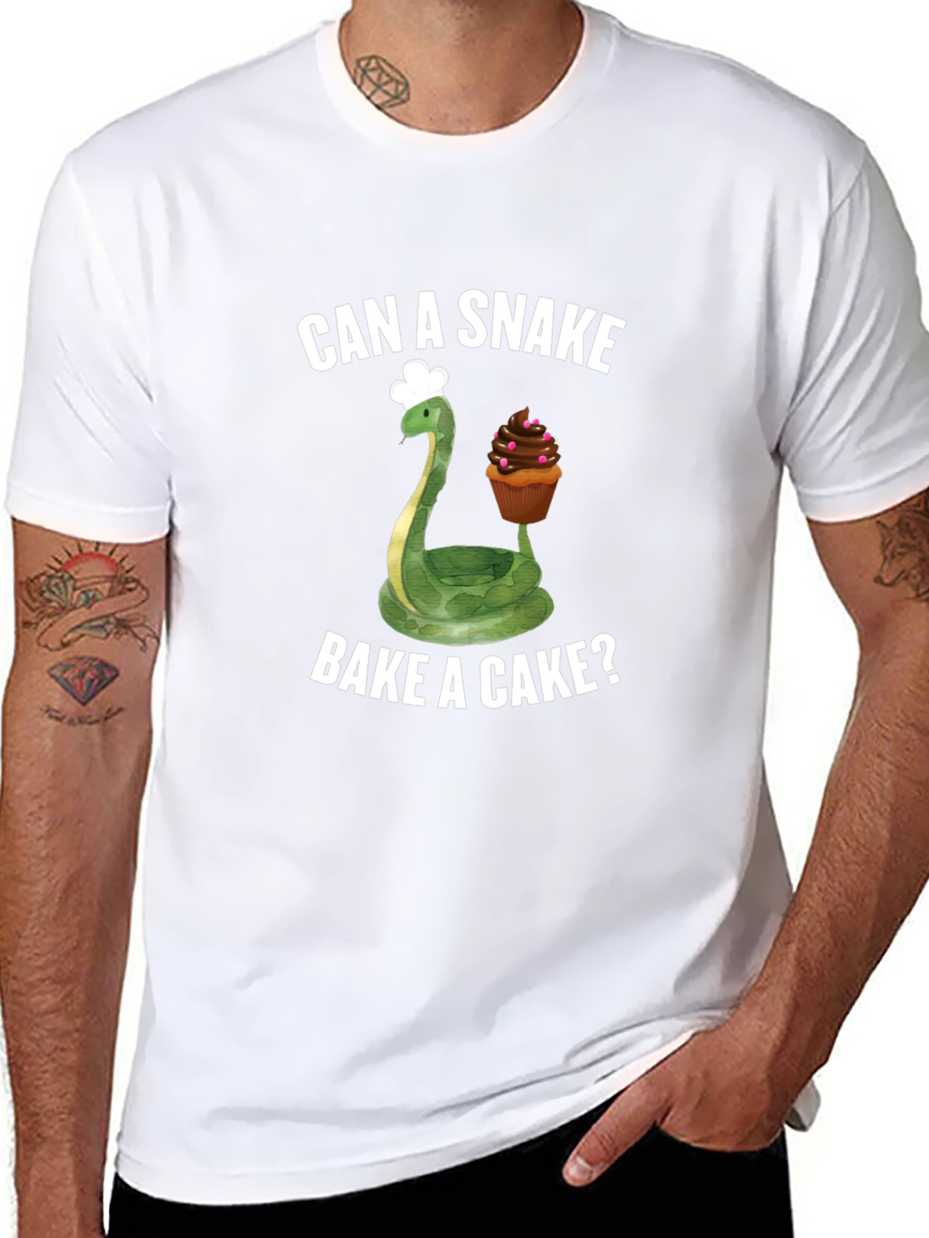 Can A Snake Bake A Cake? Funny T-Shirt