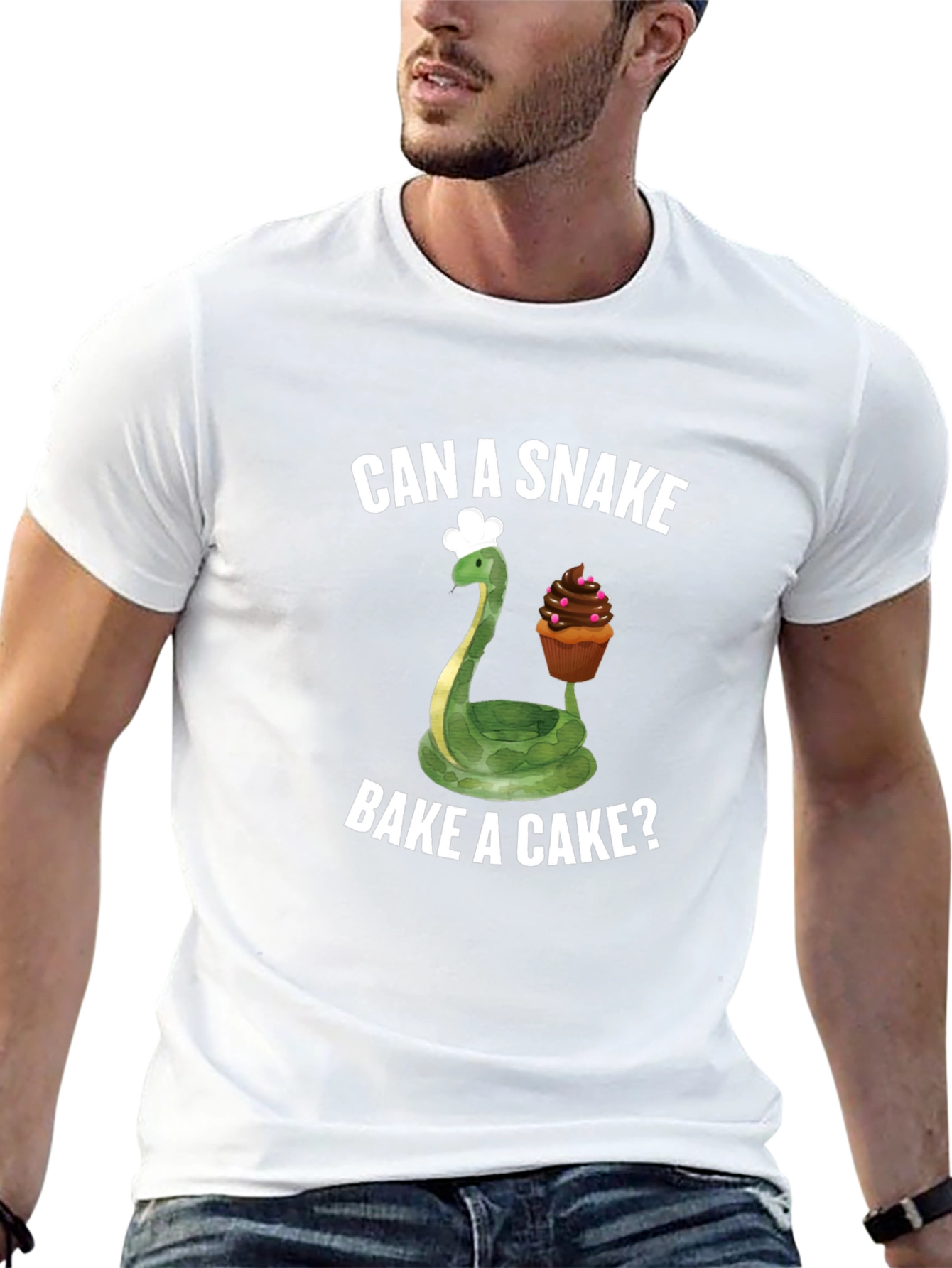 Can A Snake Bake A Cake? Funny T-Shirt