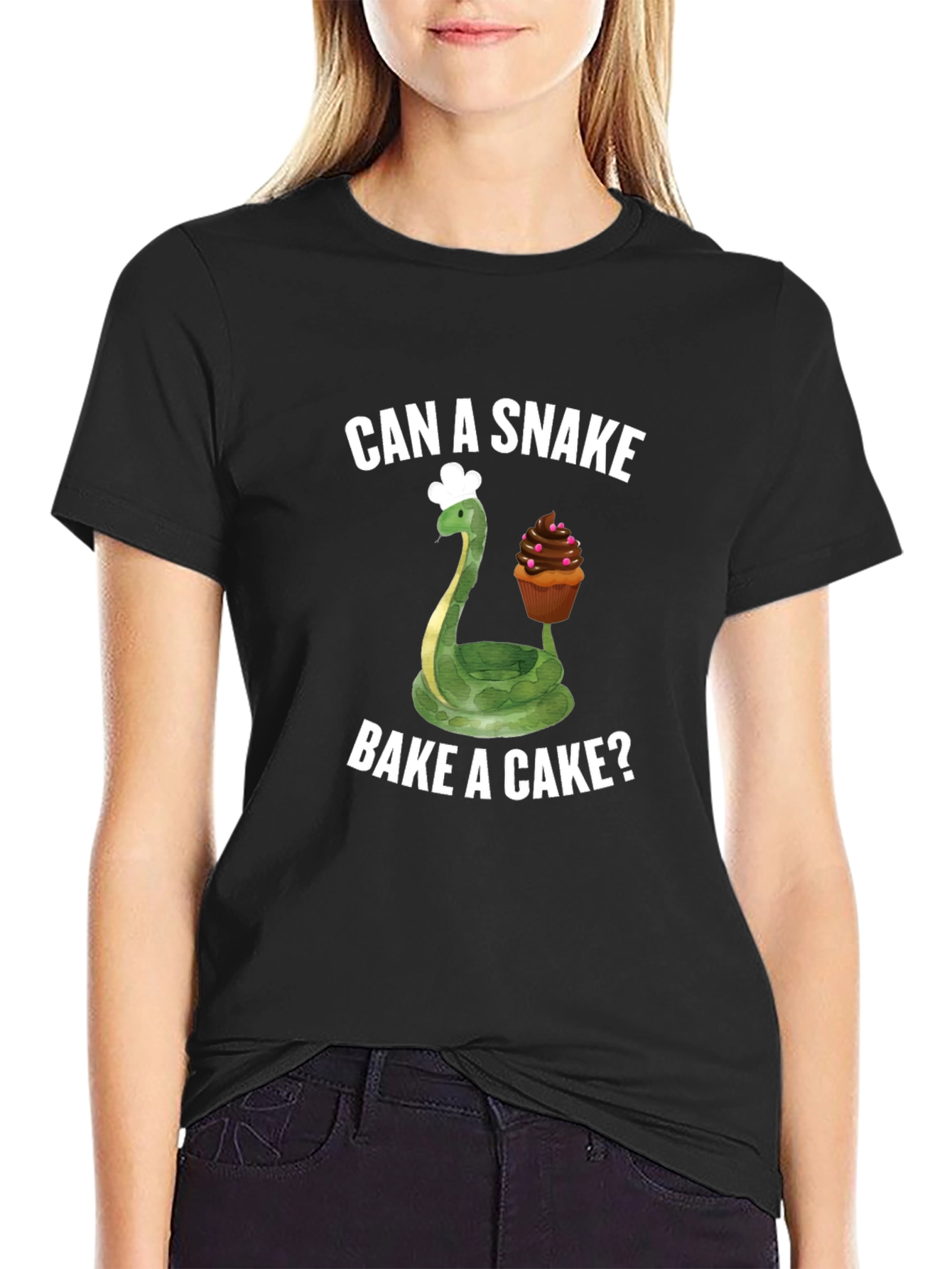Can A Snake Bake A Cake? Funny T-Shirt