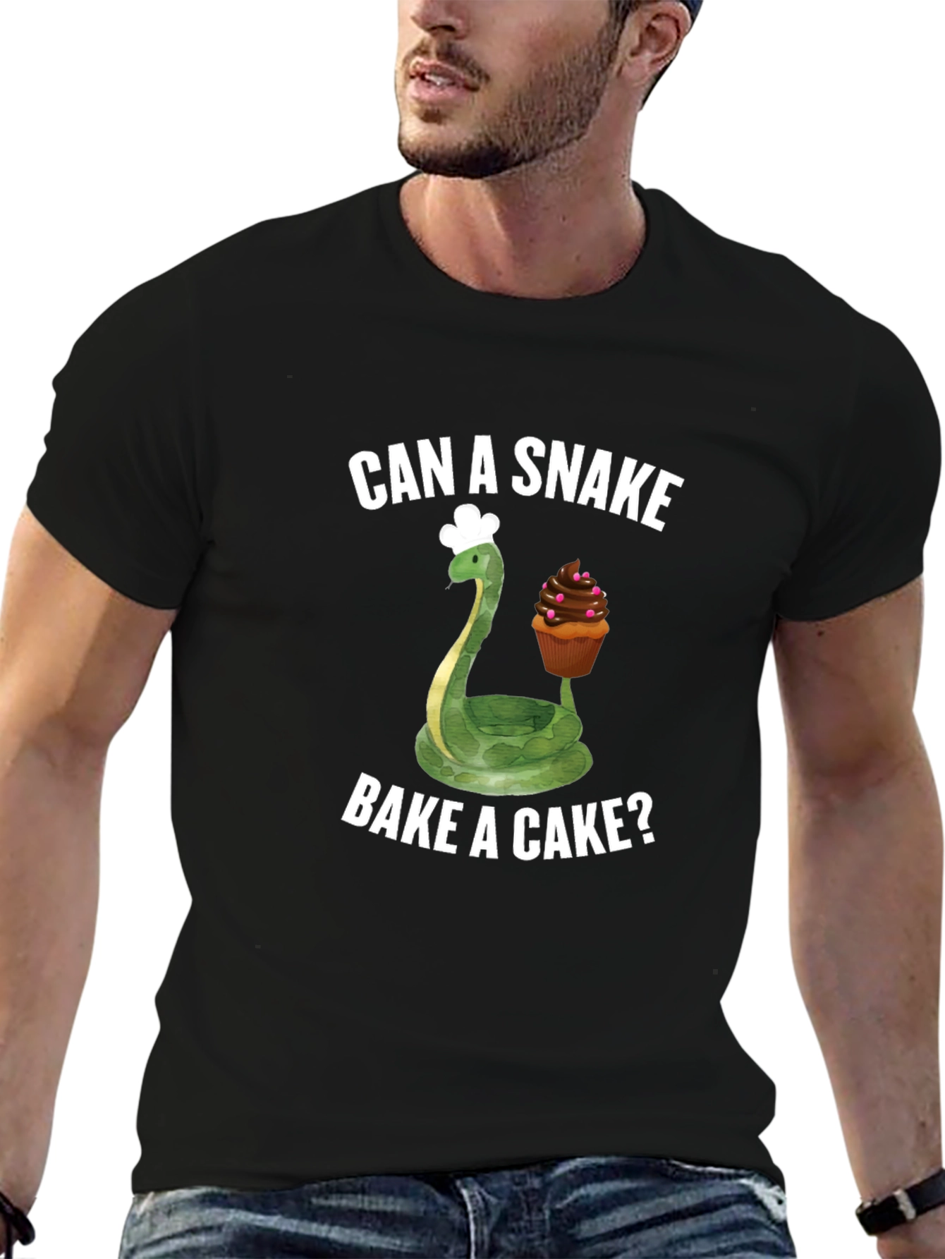 Can A Snake Bake A Cake? Funny T-Shirt