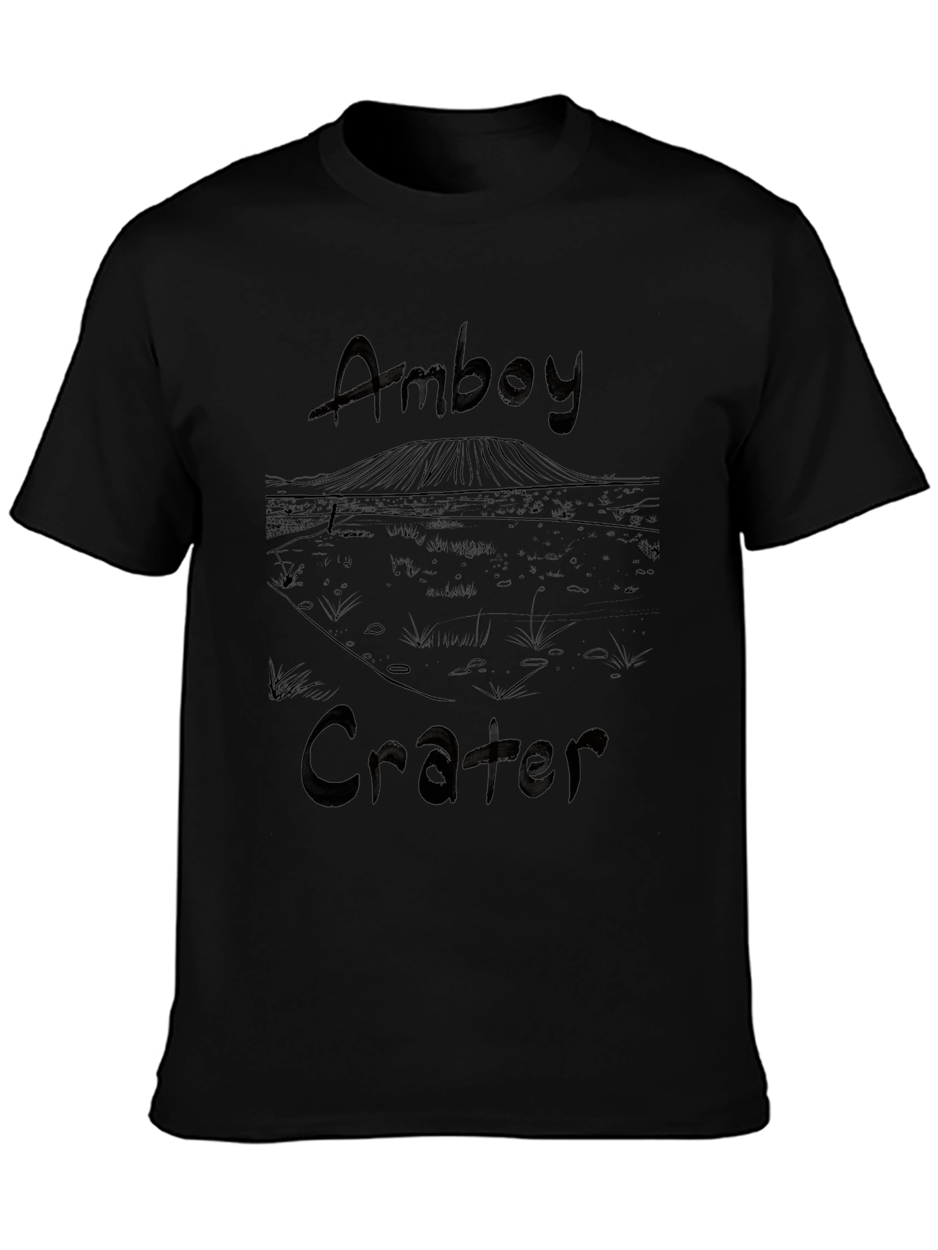 Amboy Crater Graphic Tee - Black Cotton T-Shirt