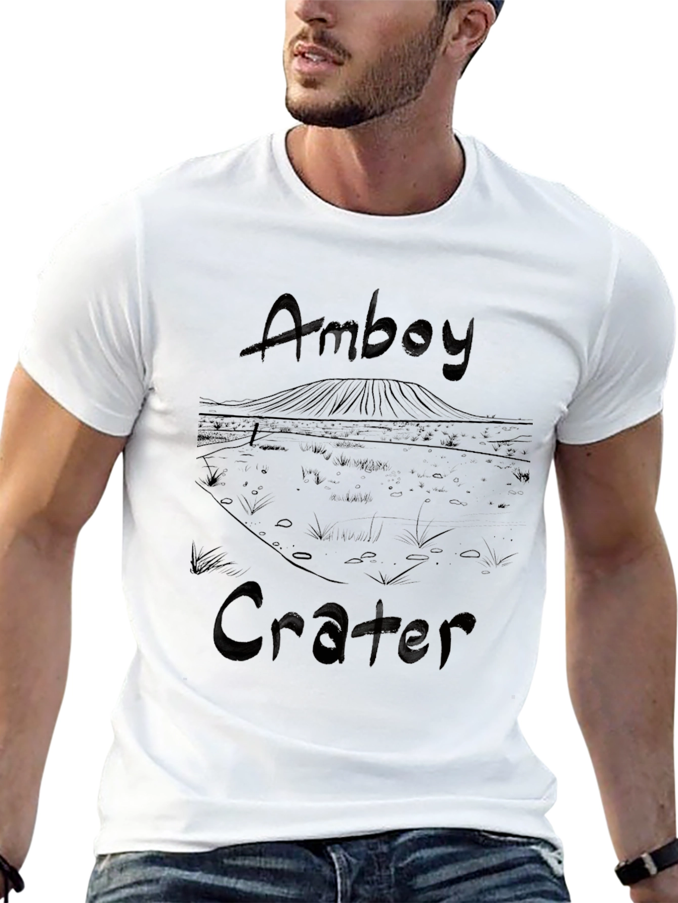 Amboy Crater Graphic Tee - Black Cotton T-Shirt