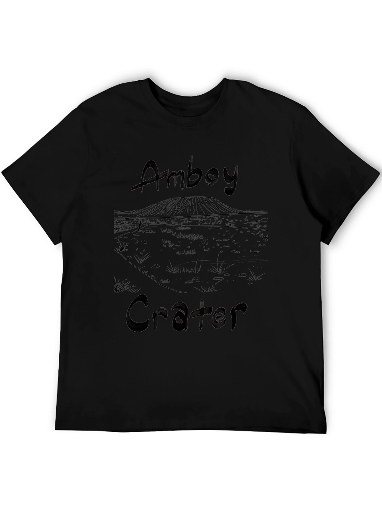 Amboy Crater Graphic Tee - Black Cotton T-Shirt