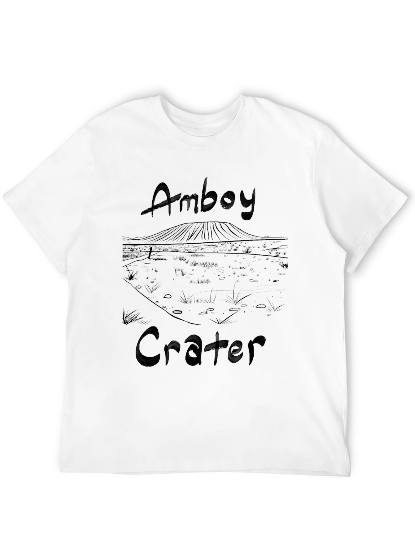 Amboy Crater Graphic Tee - Black Cotton T-Shirt