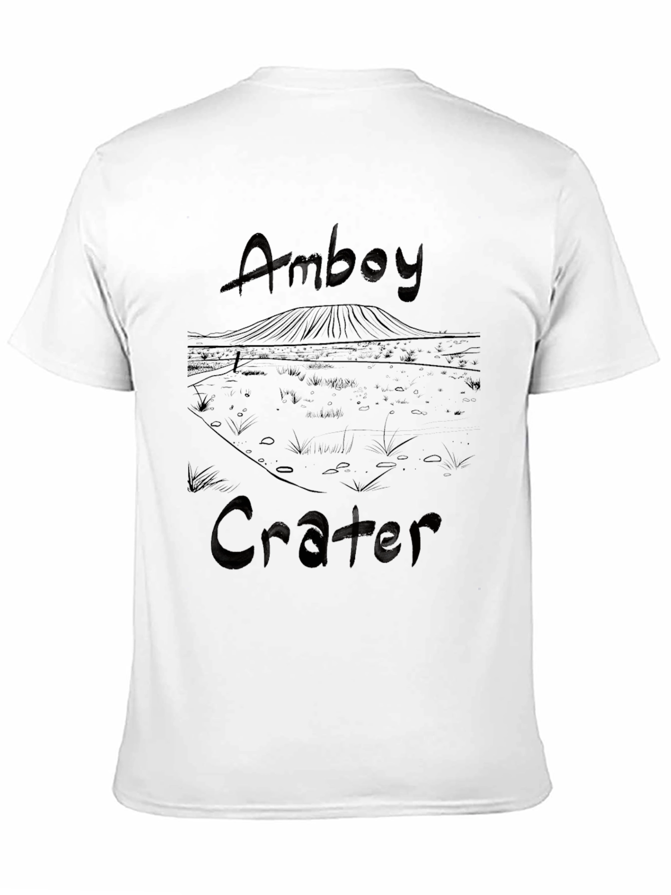 Amboy Crater Graphic Tee - Black Cotton T-Shirt