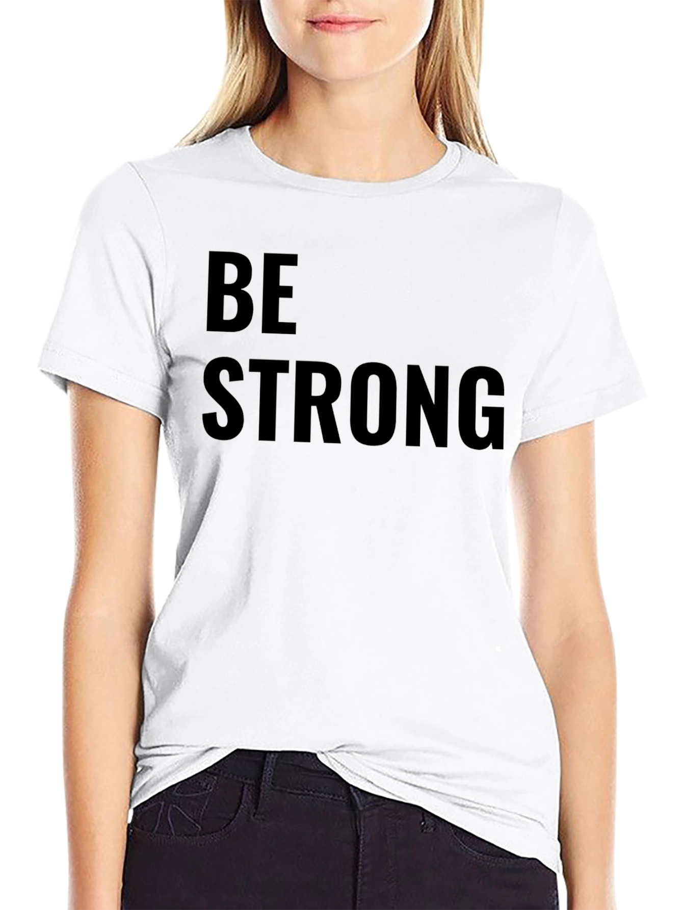 Be Strong Black Graphic Tee