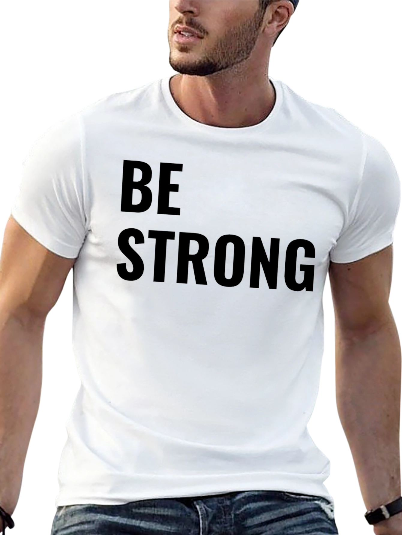 Be Strong Black Graphic Tee