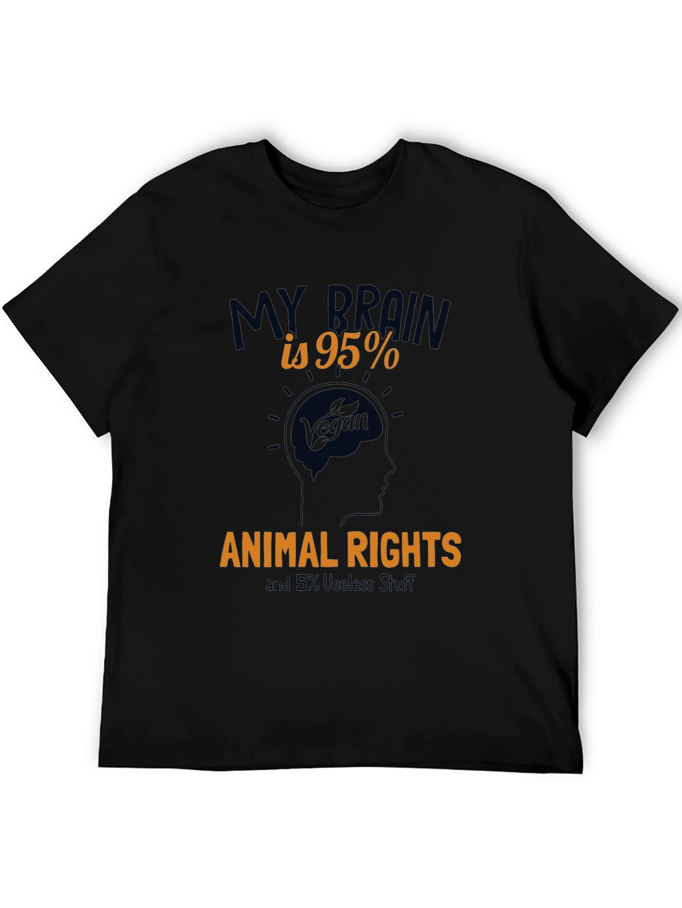 Vegan Animal Rights T-Shirt - 95% Brain Power!