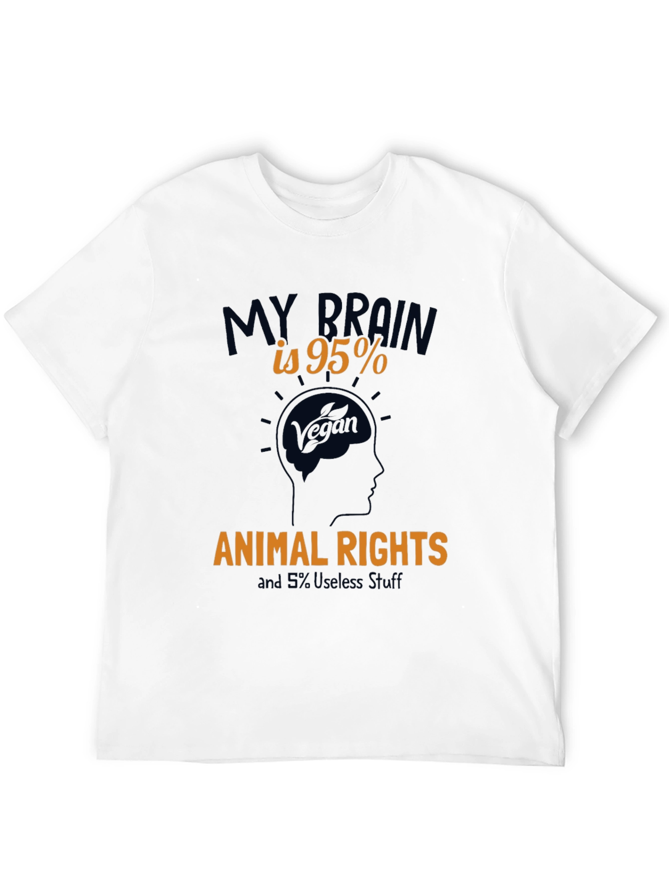 Vegan Animal Rights T-Shirt - 95% Brain Power!