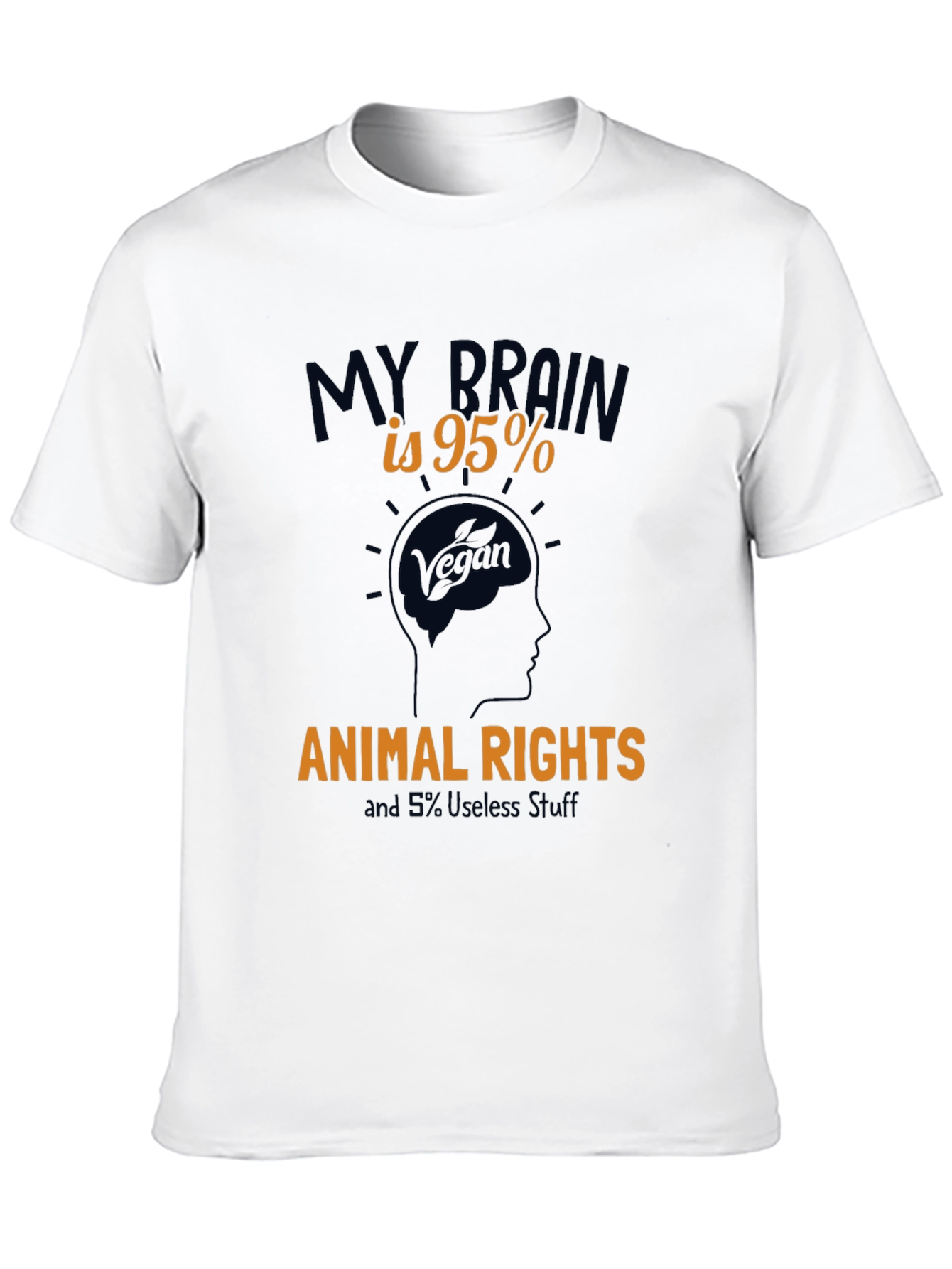 Vegan Animal Rights T-Shirt - 95% Brain Power!