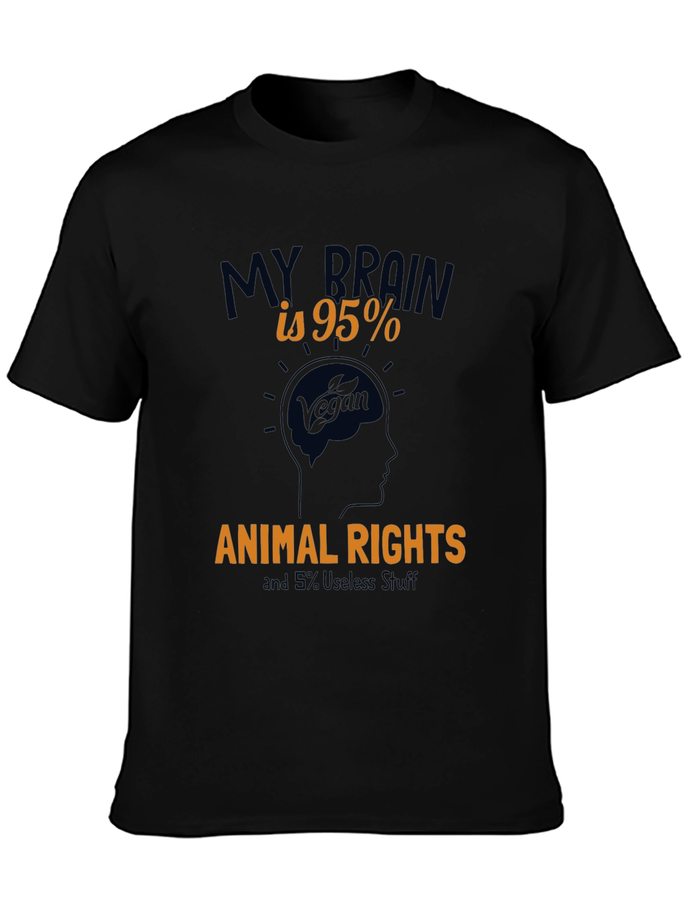 Vegan Animal Rights T-Shirt - 95% Brain Power!