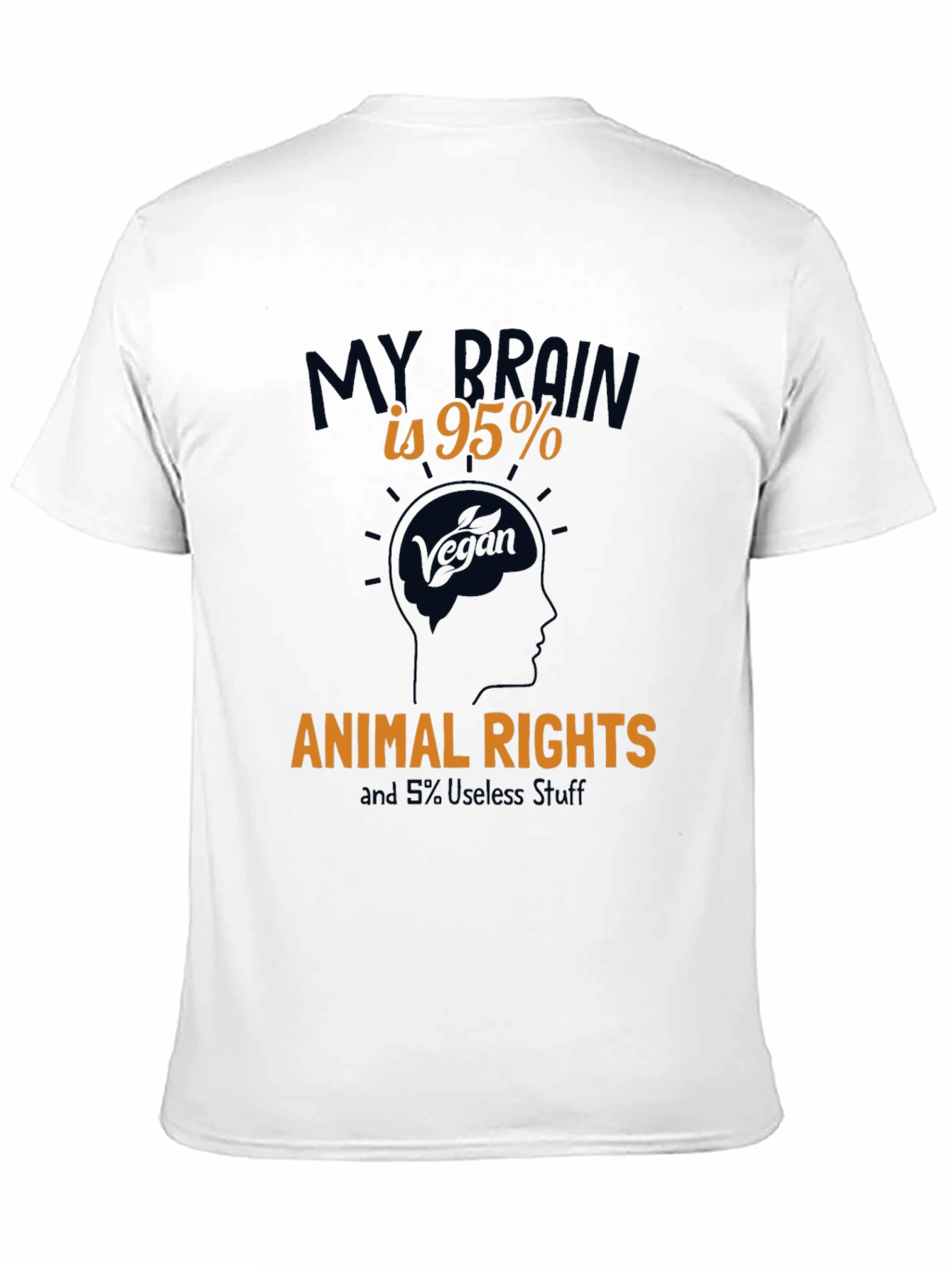 Vegan Animal Rights T-Shirt - 95% Brain Power!