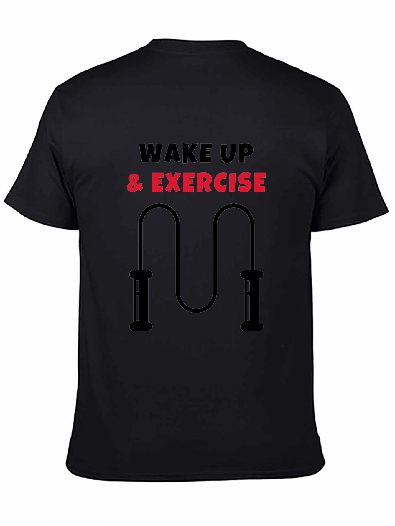 Wake Up & Exercise Black T-Shirt