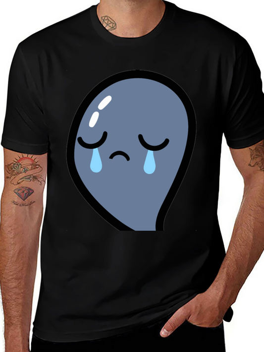 Sad Blob T-Shirt - Black Cotton Blend