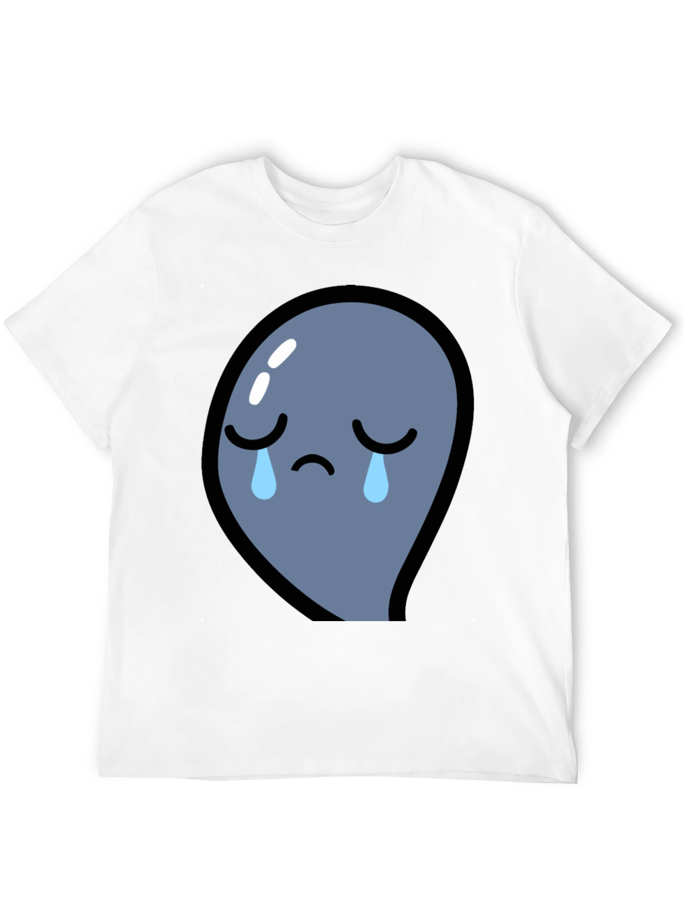 Sad Blob T-Shirt - Black Cotton Blend