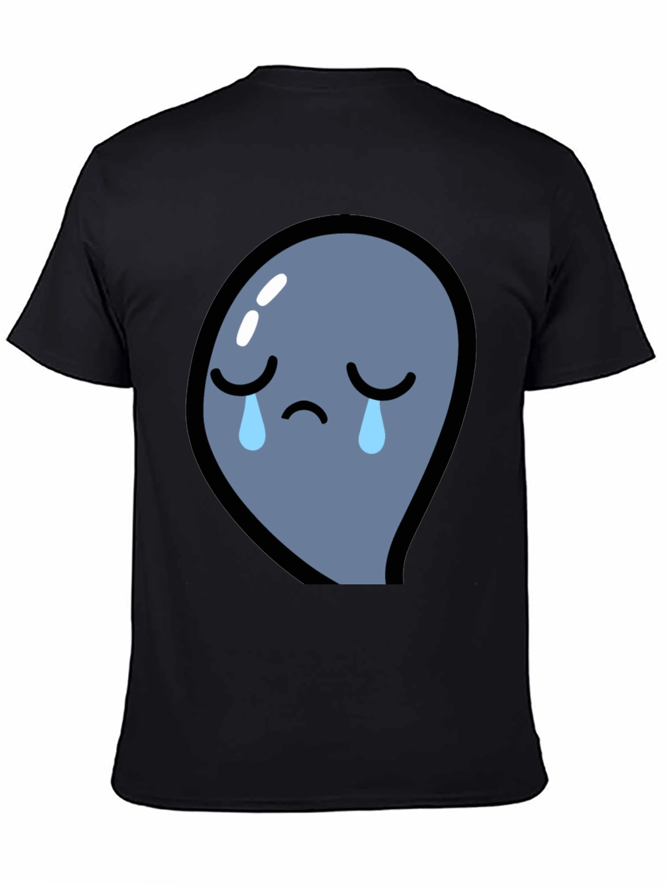 Sad Blob T-Shirt - Black Cotton Blend