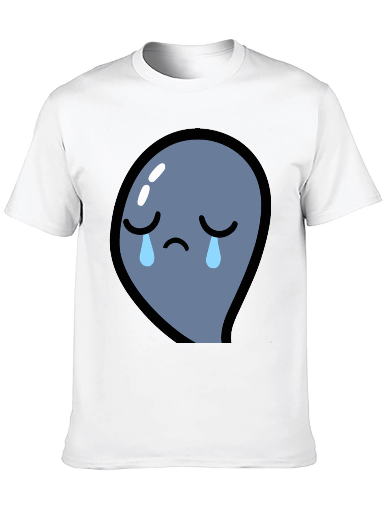Sad Blob T-Shirt - Black Cotton Blend