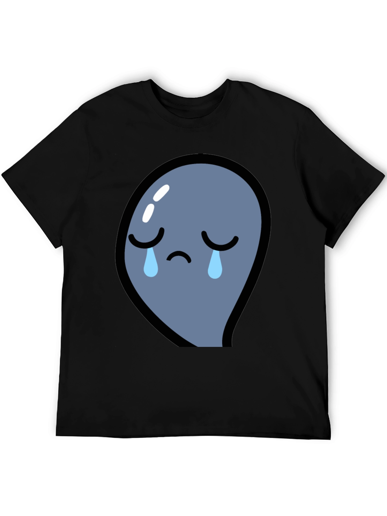 Sad Blob T-Shirt - Black Cotton Blend