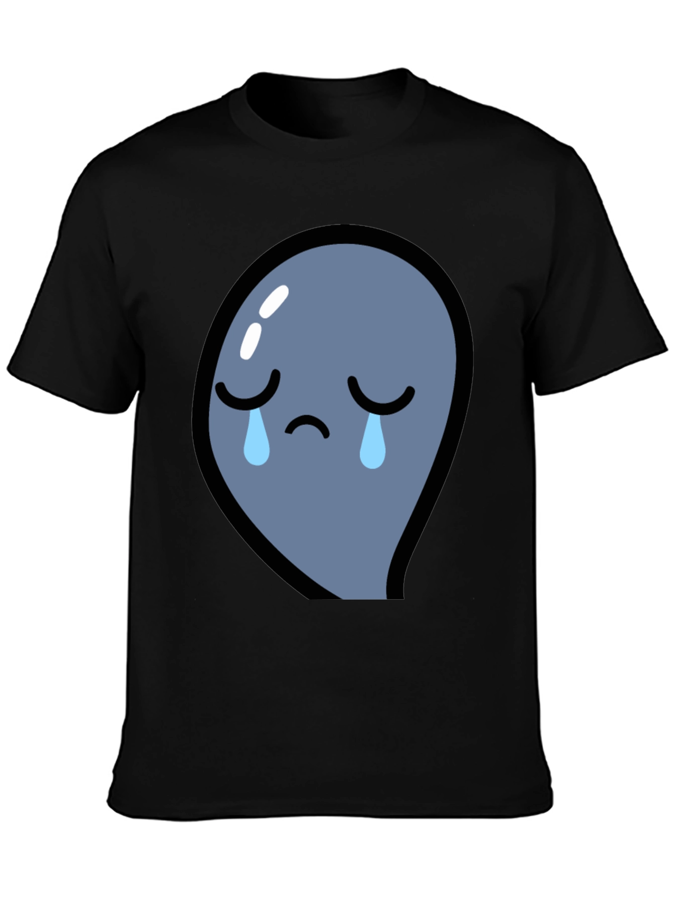 Sad Blob T-Shirt - Black Cotton Blend