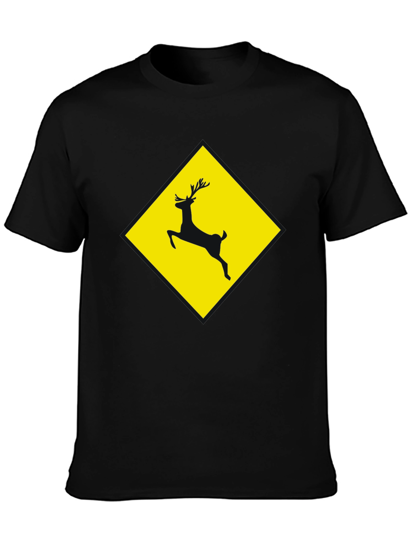 Deer Crossing Graphic Tee - Black