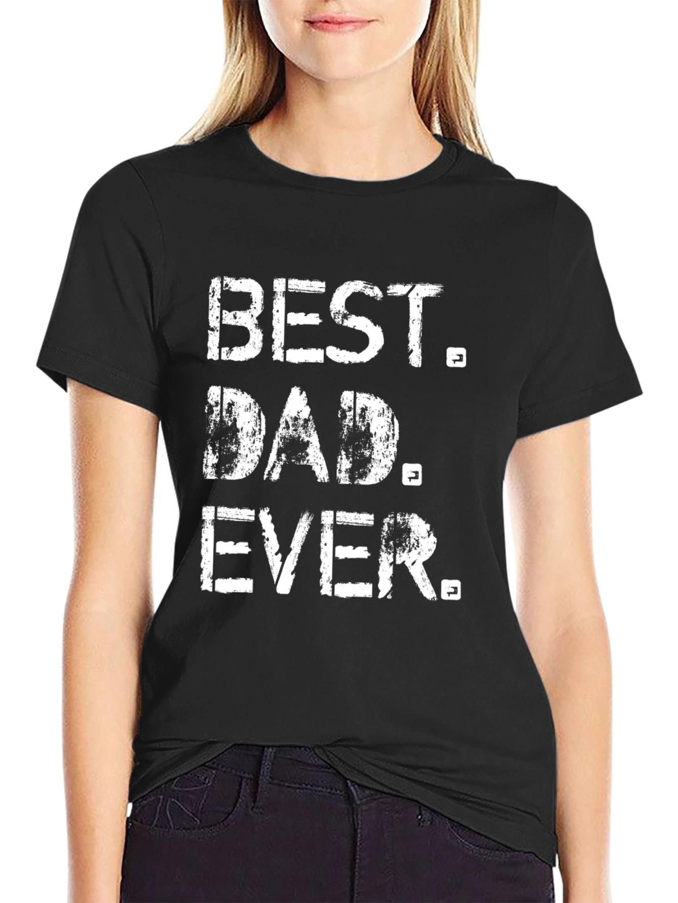 Best Dad Ever Black Graphic T-Shirt