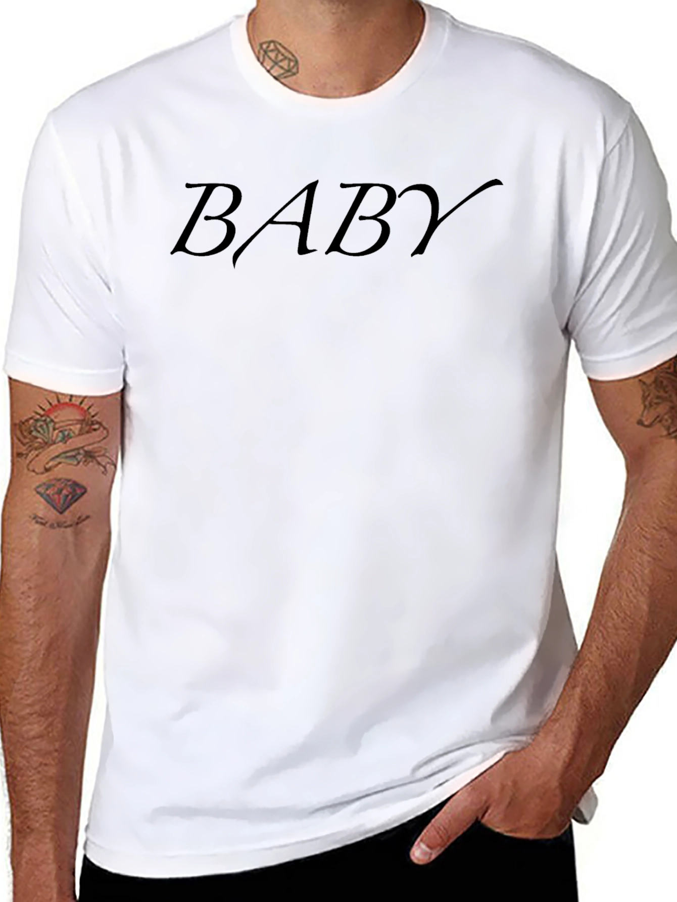 Black Baby Crew Neck T-Shirt