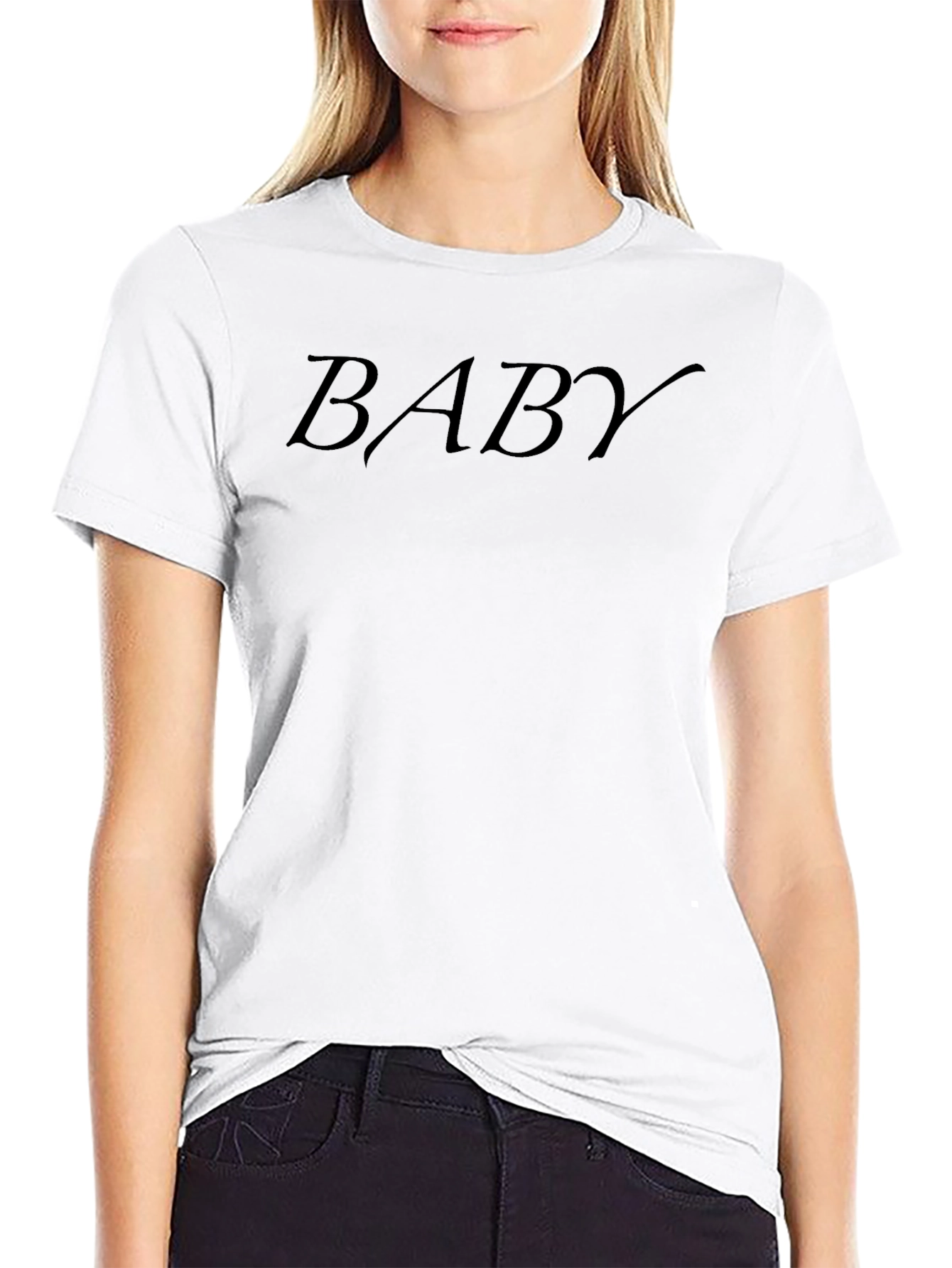 Black Baby Crew Neck T-Shirt