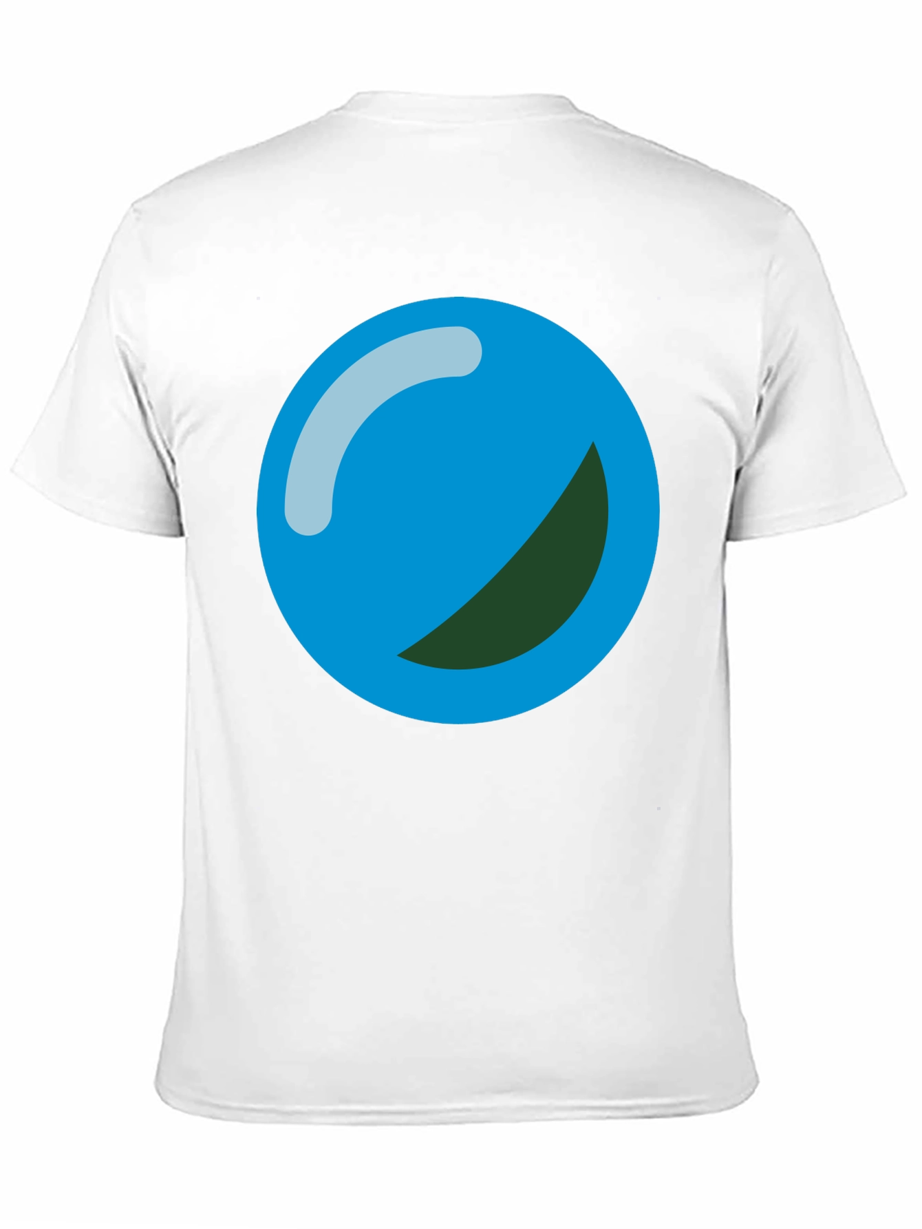 Blue Ball Graphic Print Black T-Shirt