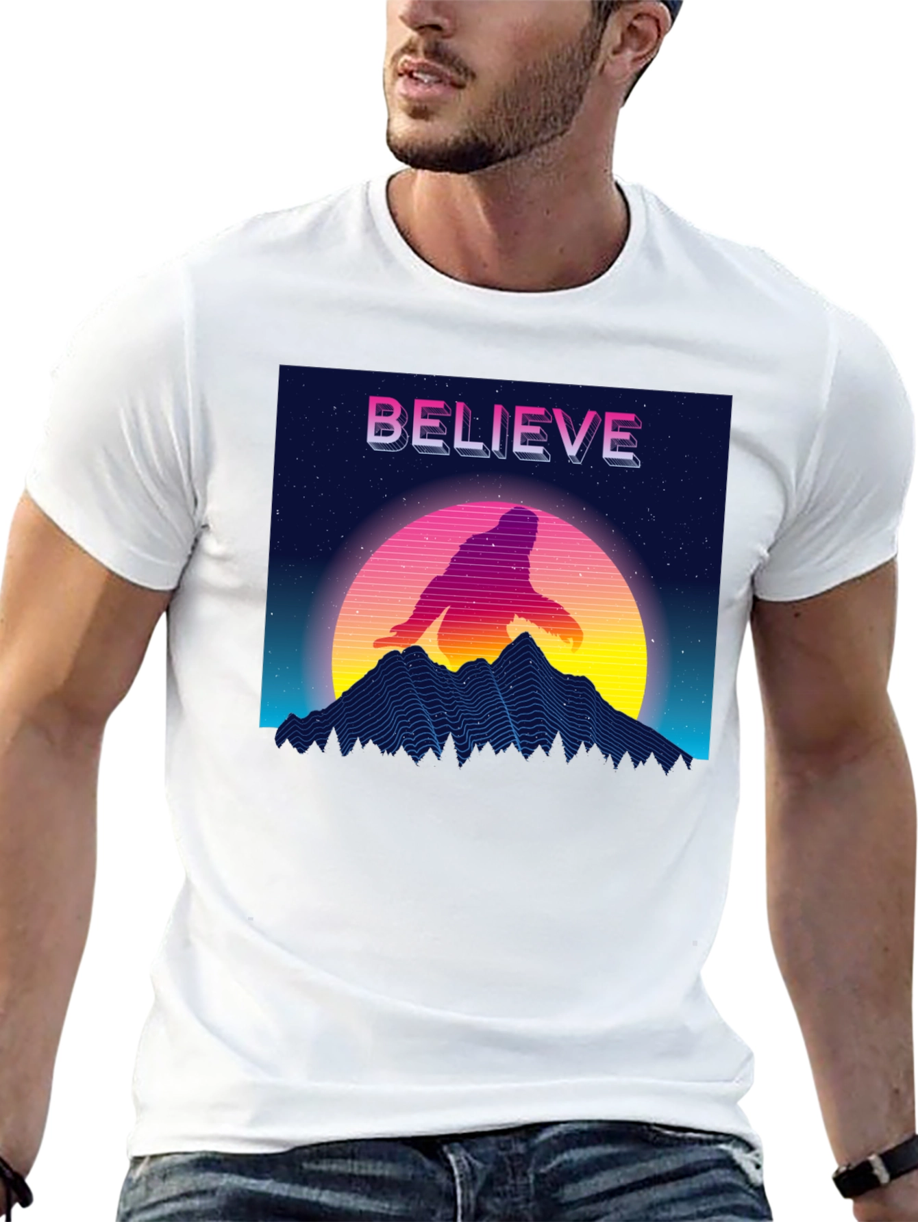 Believe Retro Sasquatch T-Shirt