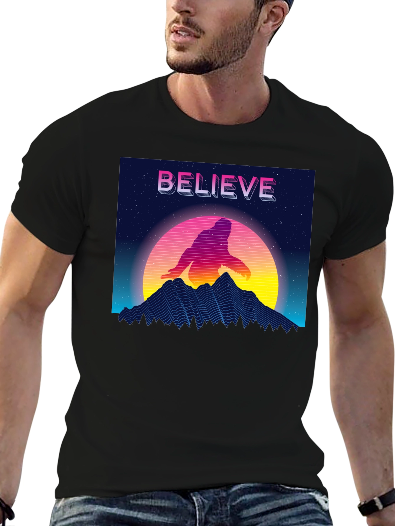 Believe Retro Sasquatch T-Shirt