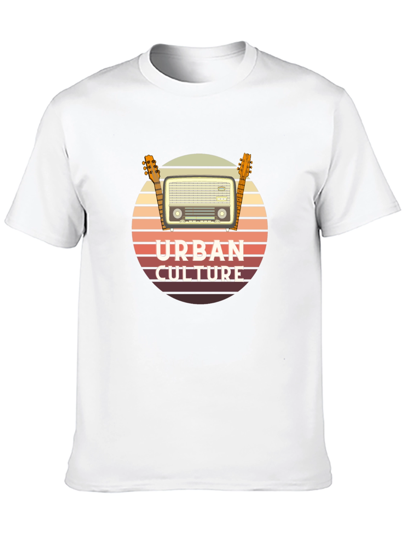 Urban Culture Retro Radio & Guitar T-Shirt