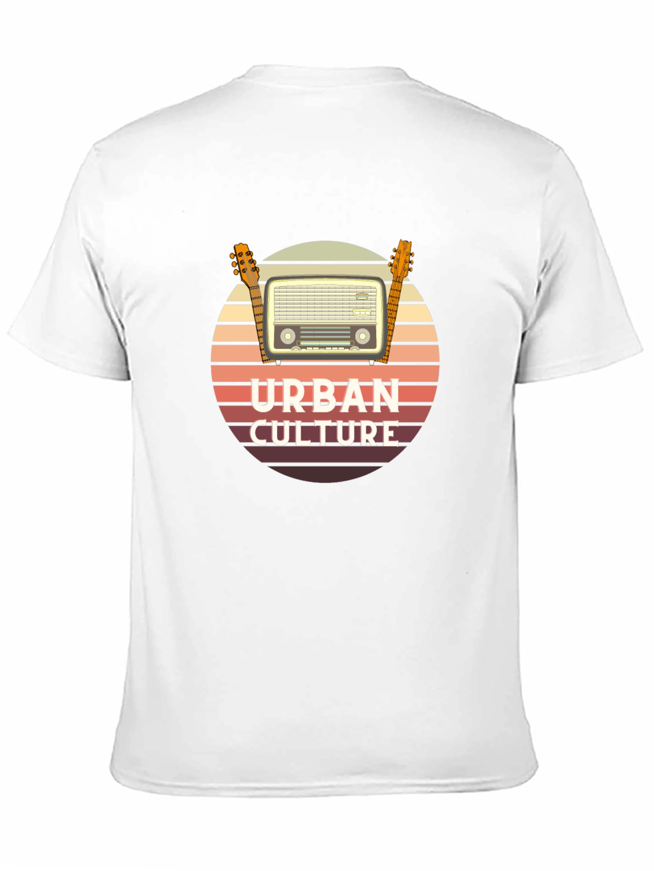 Urban Culture Retro Radio & Guitar T-Shirt