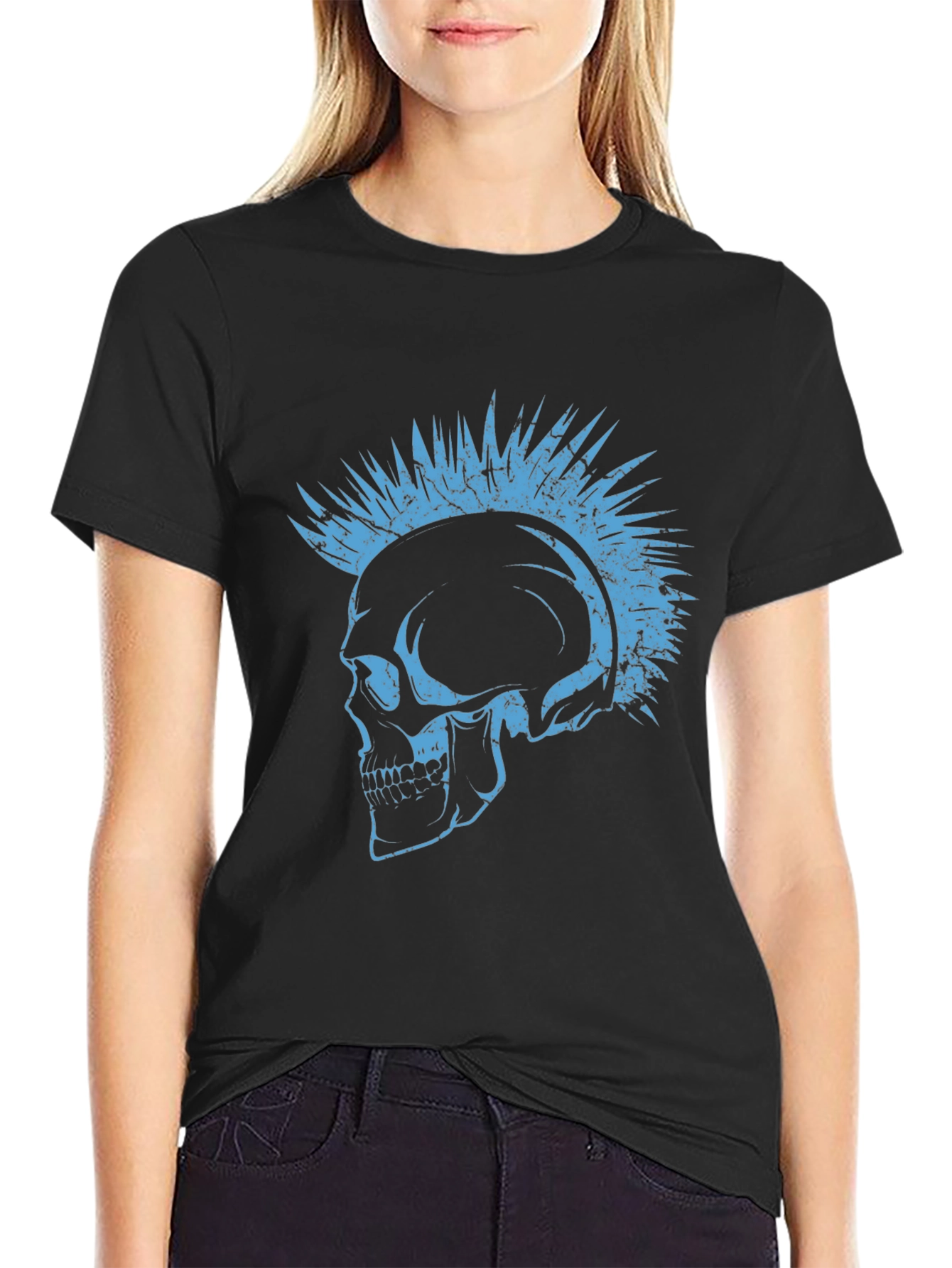 Punk Skull Graphic Tee - Edgy Style