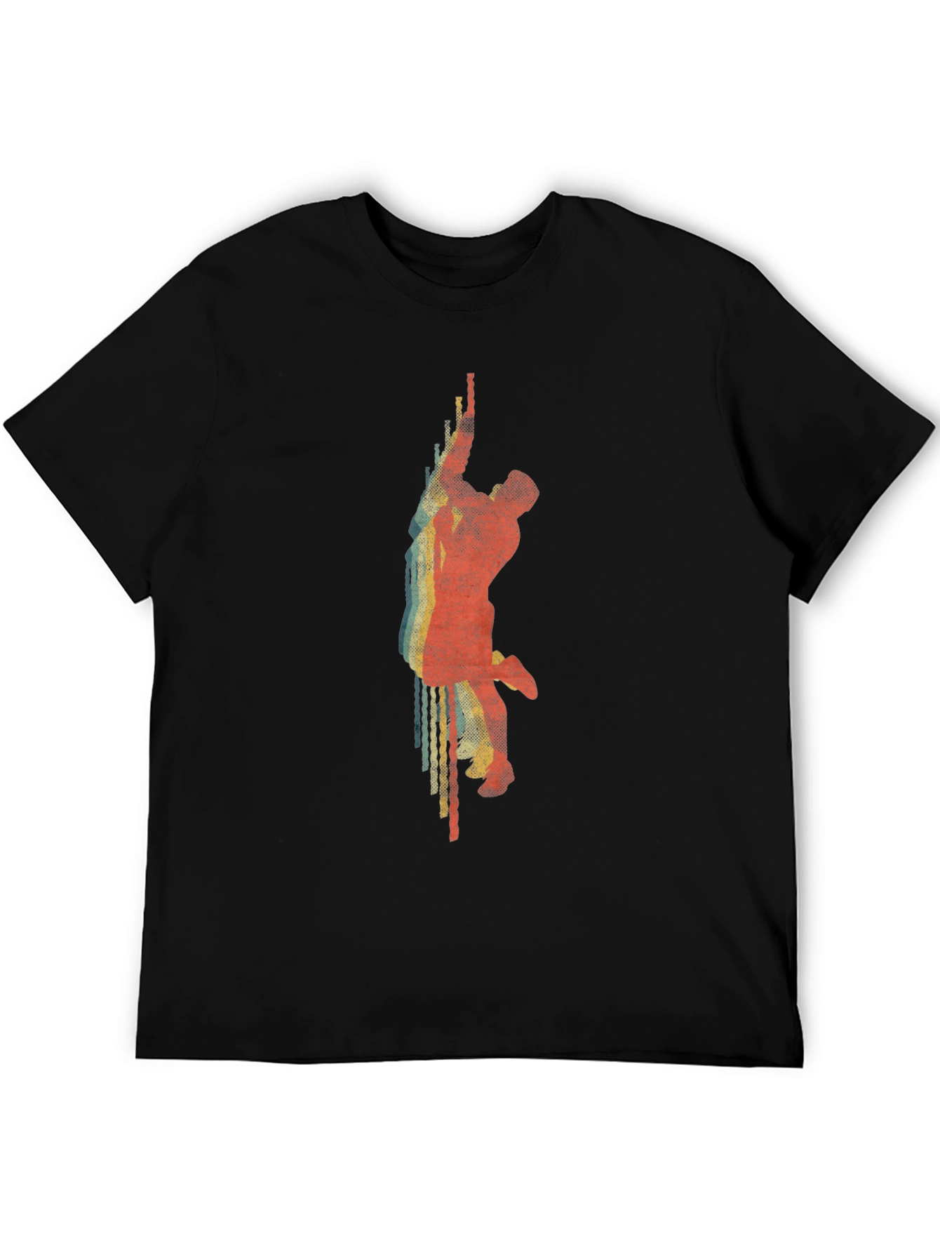 Retro Climber Graphic Tee - Classic Black T-Shirt