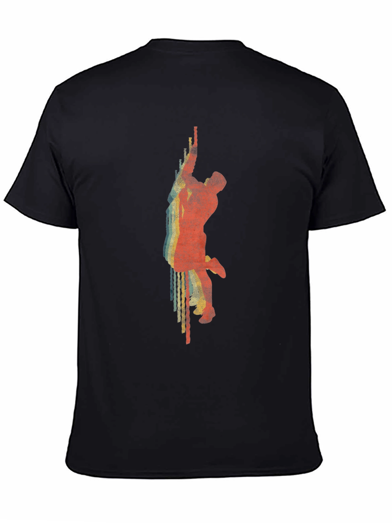 Retro Climber Graphic Tee - Classic Black T-Shirt