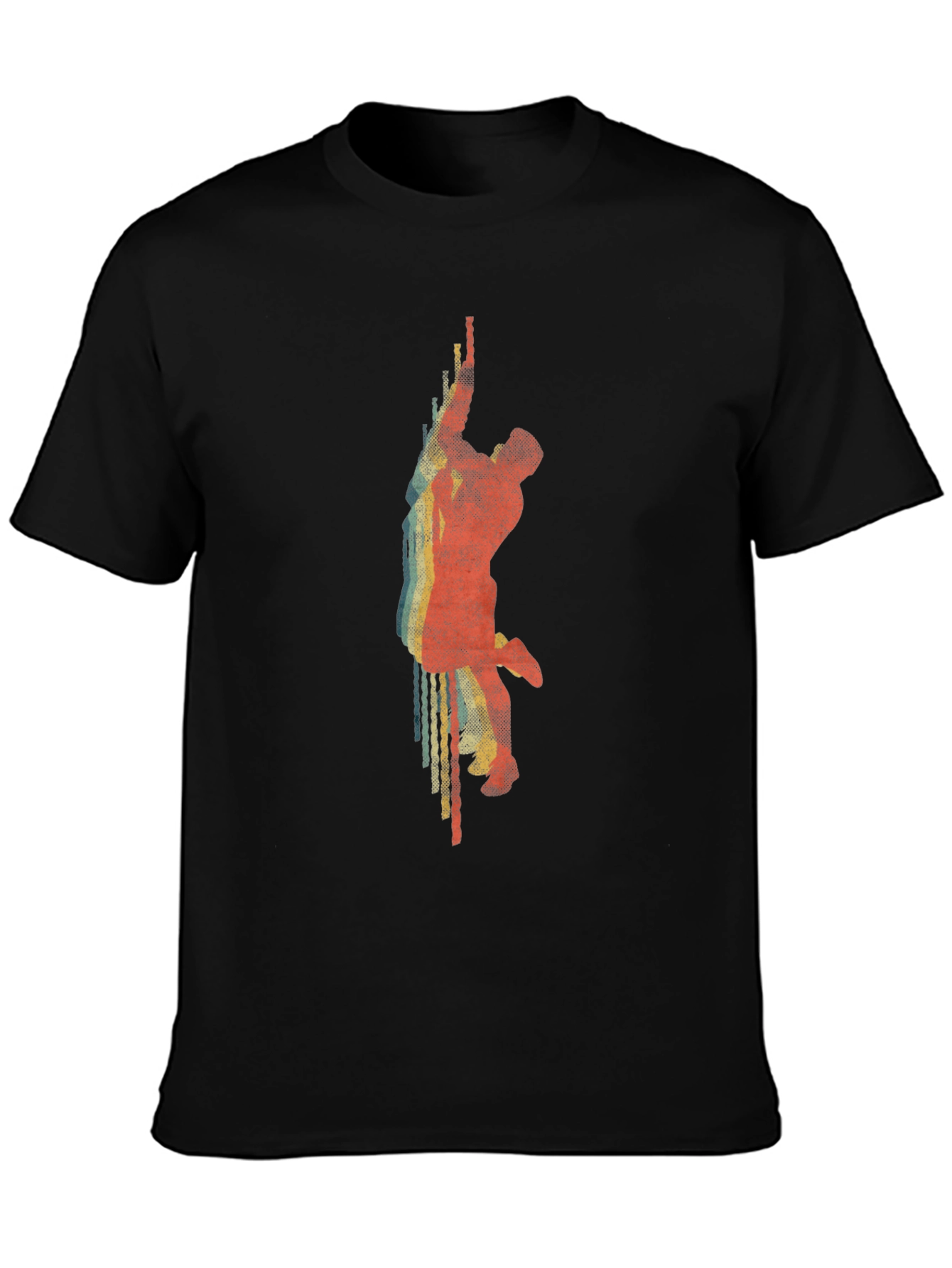 Retro Climber Graphic Tee - Classic Black T-Shirt